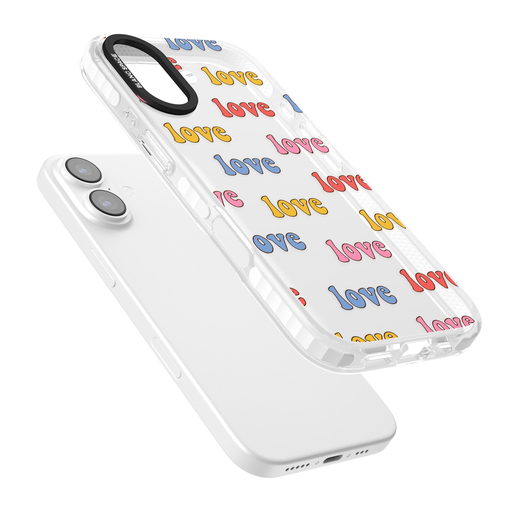 Love Pattern iPhone 17 Impact Clear Phone Case Colours