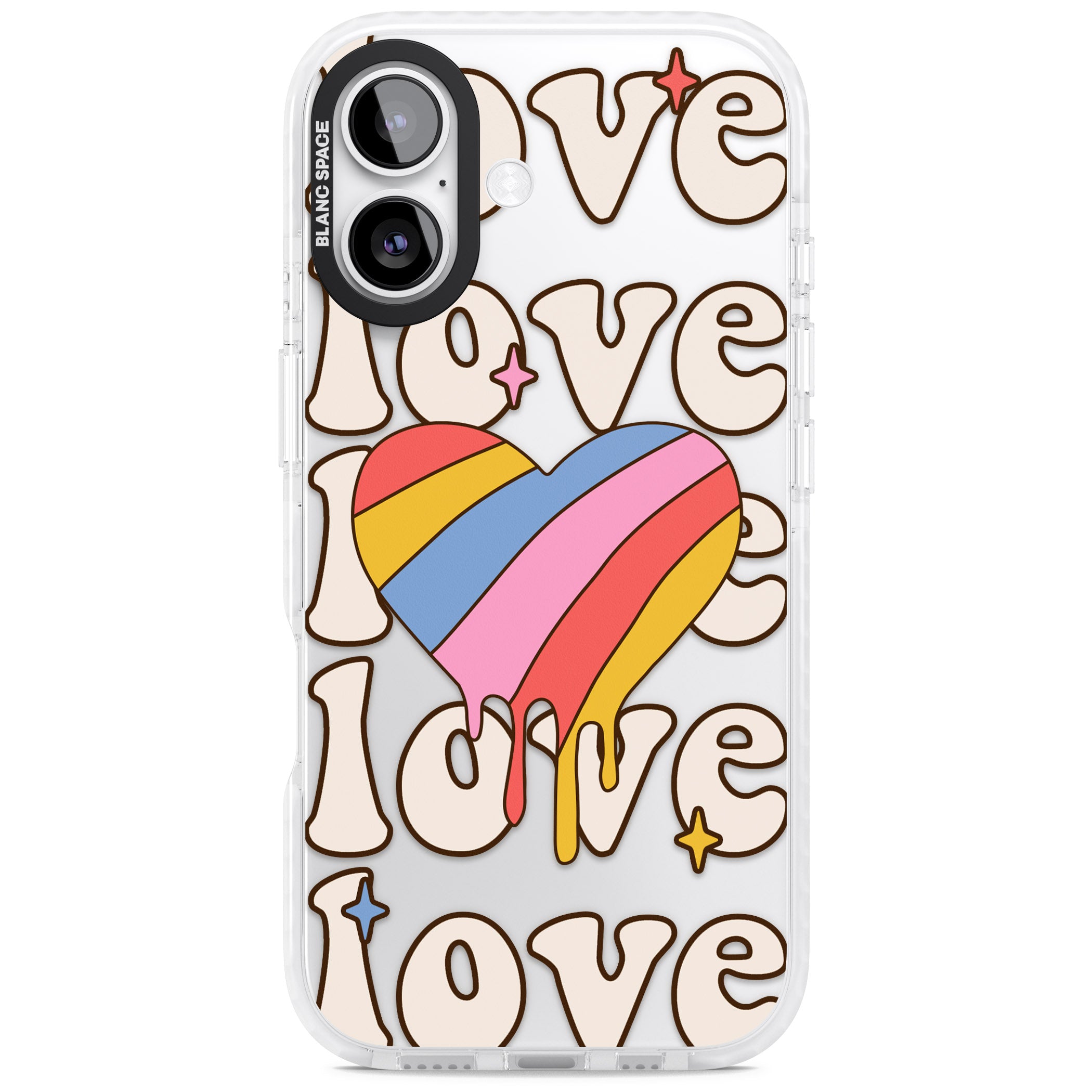 Groovy Love iPhone 17 Impact Clear Phone Case