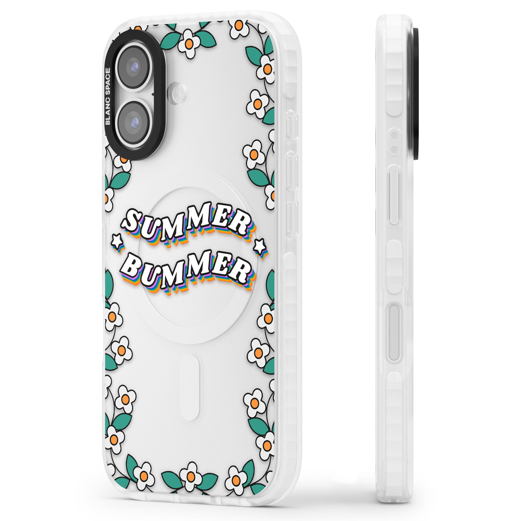 Summer Bummer iPhone 17 Impact Clear Phone Case Side Profile