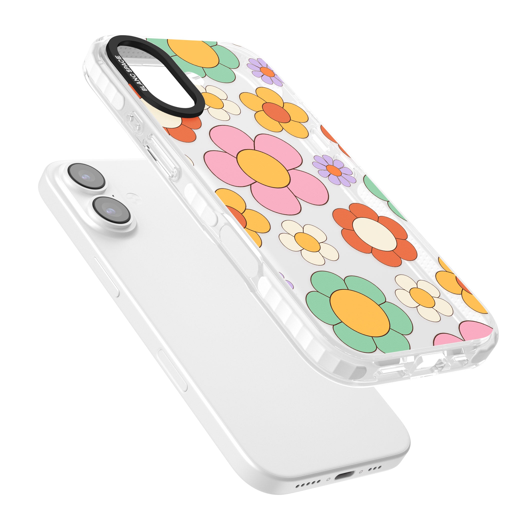 Groovy Blossoms iPhone 17 Impact Clear Phone Case Colours