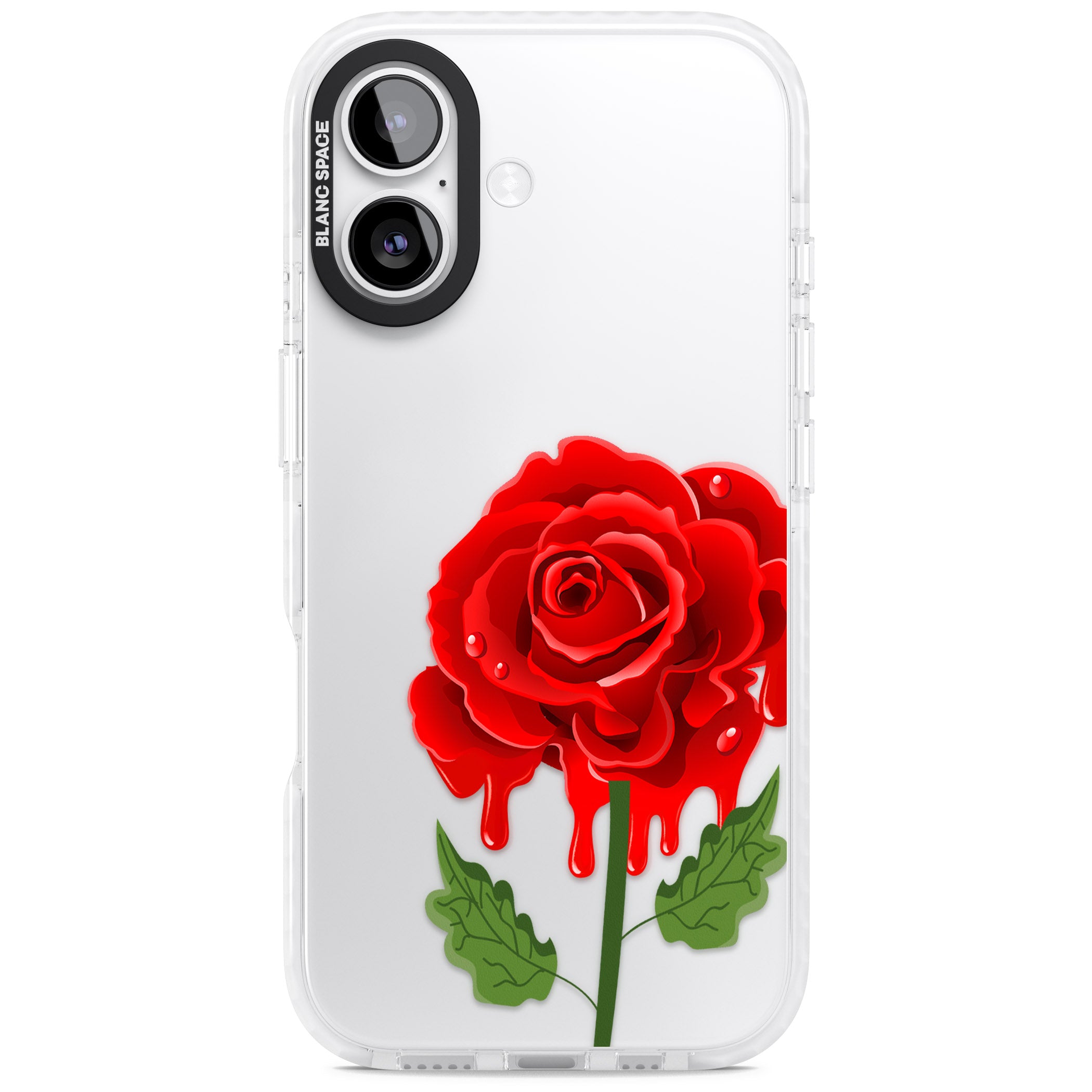 Melting Rose iPhone 17 Impact Clear Phone Case
