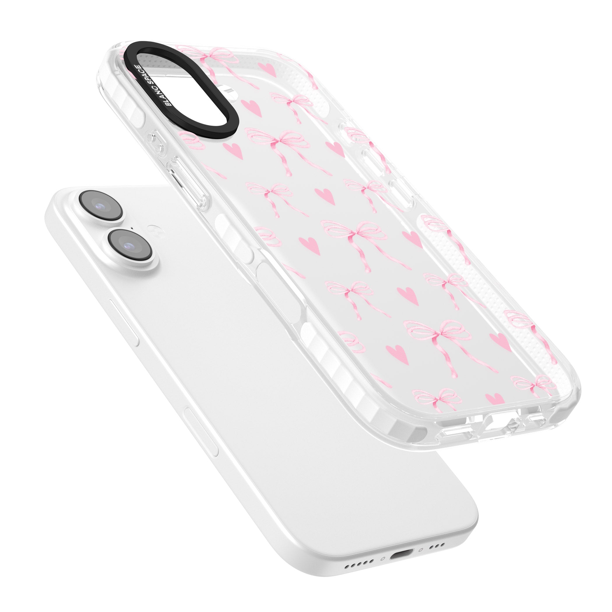 Pink Bows & Hearts iPhone 17 Impact Clear Phone Case Colours