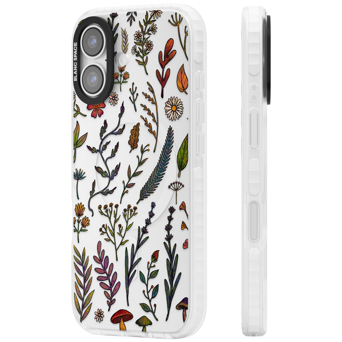 Autumn Wildflowers iPhone 16 / iPhone 16 Plus / iPhone 17 Impact Clear Phone Case side