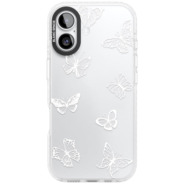 White Butterfly Line Pattern