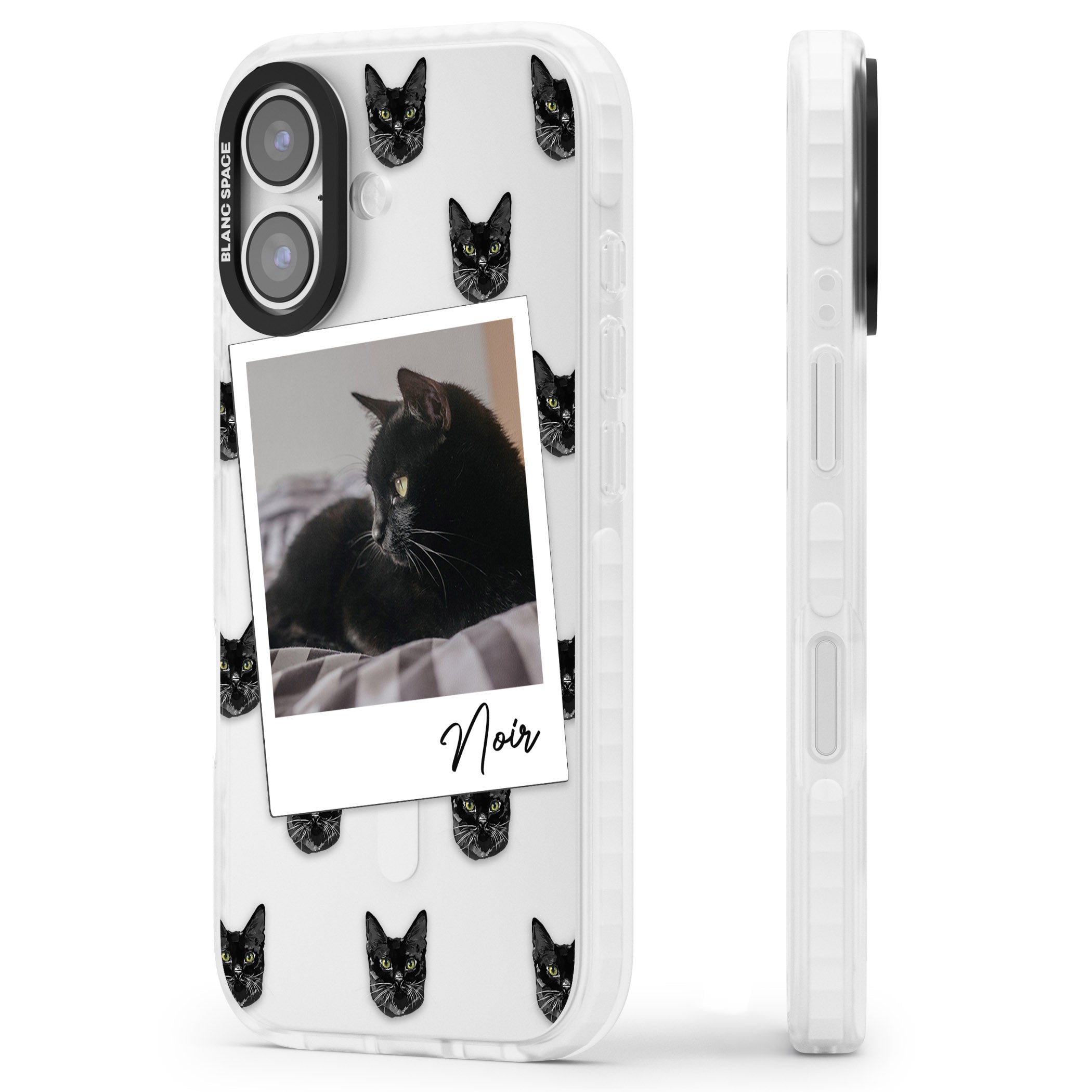 Personalised Bombay Cat Photo iPhone 17 Impact Clear Phone Case Side Profile