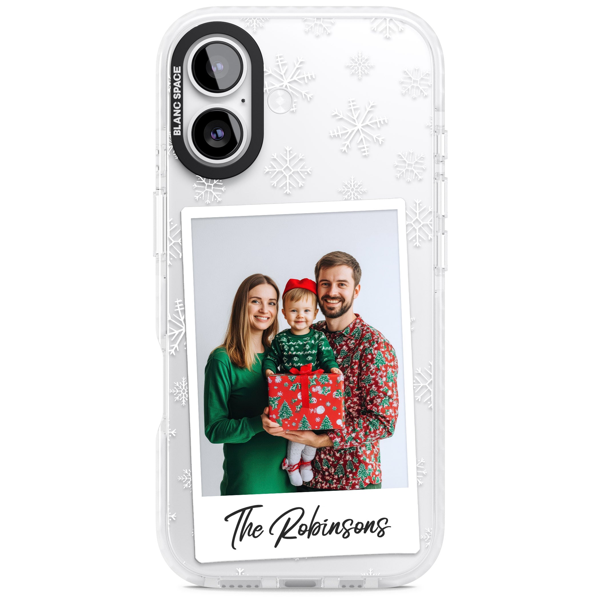 Personalised Snowflake Photo iPhone 17 Impact Clear Phone Case