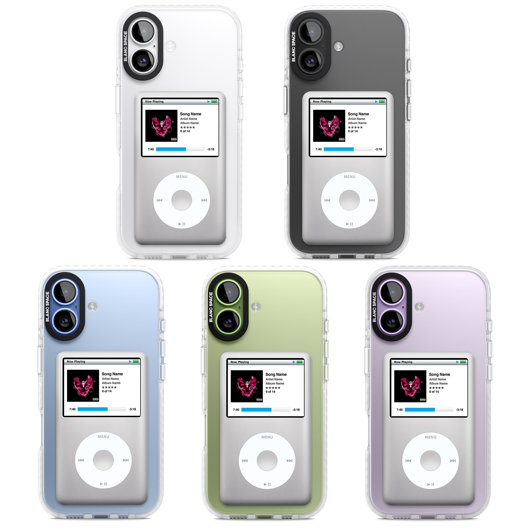 Personalised Classic Ipod iPhone 17 Impact Clear Phone Case APT Impact Protection