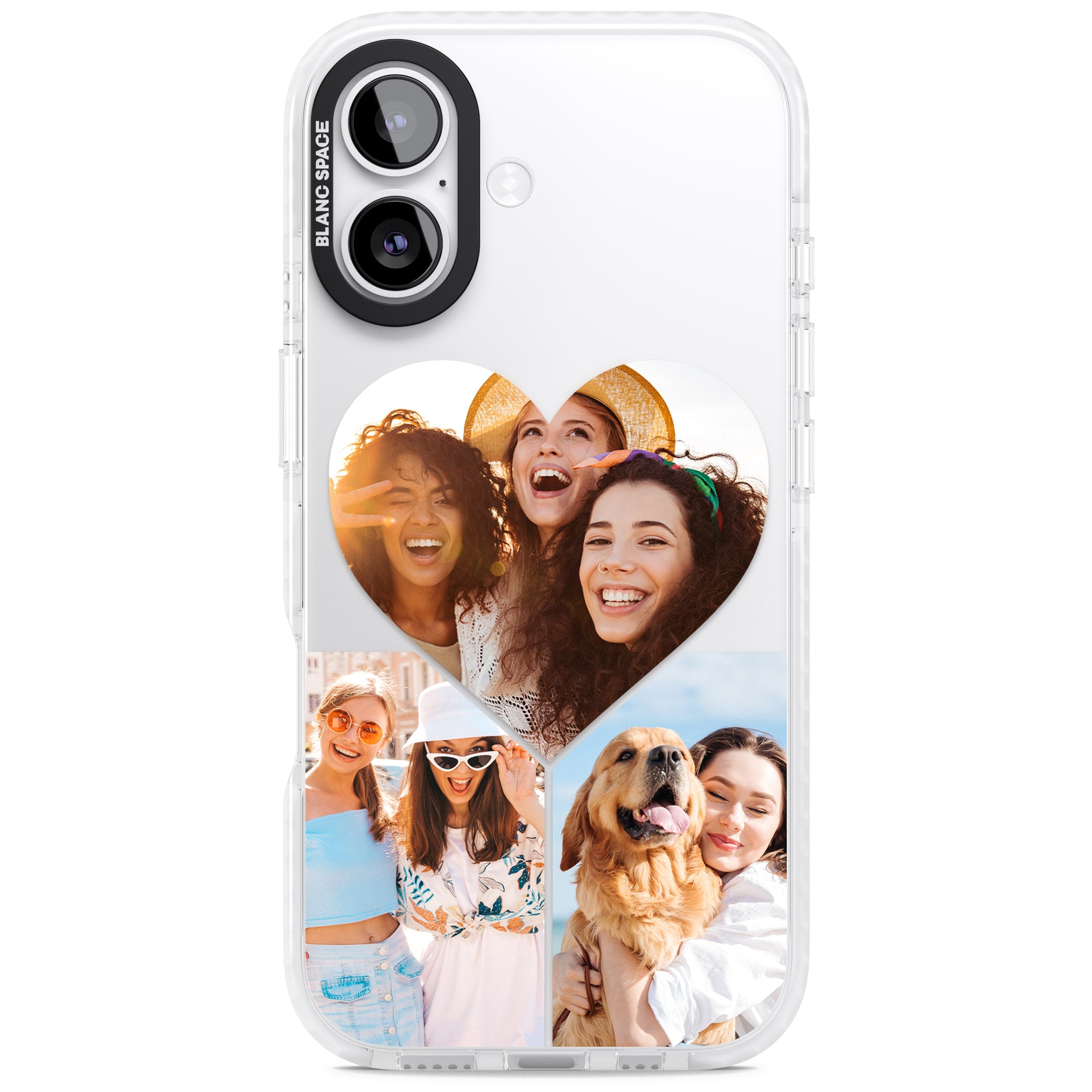 Personalised Heart Photo iPhone 17 Impact Clear Phone Case
