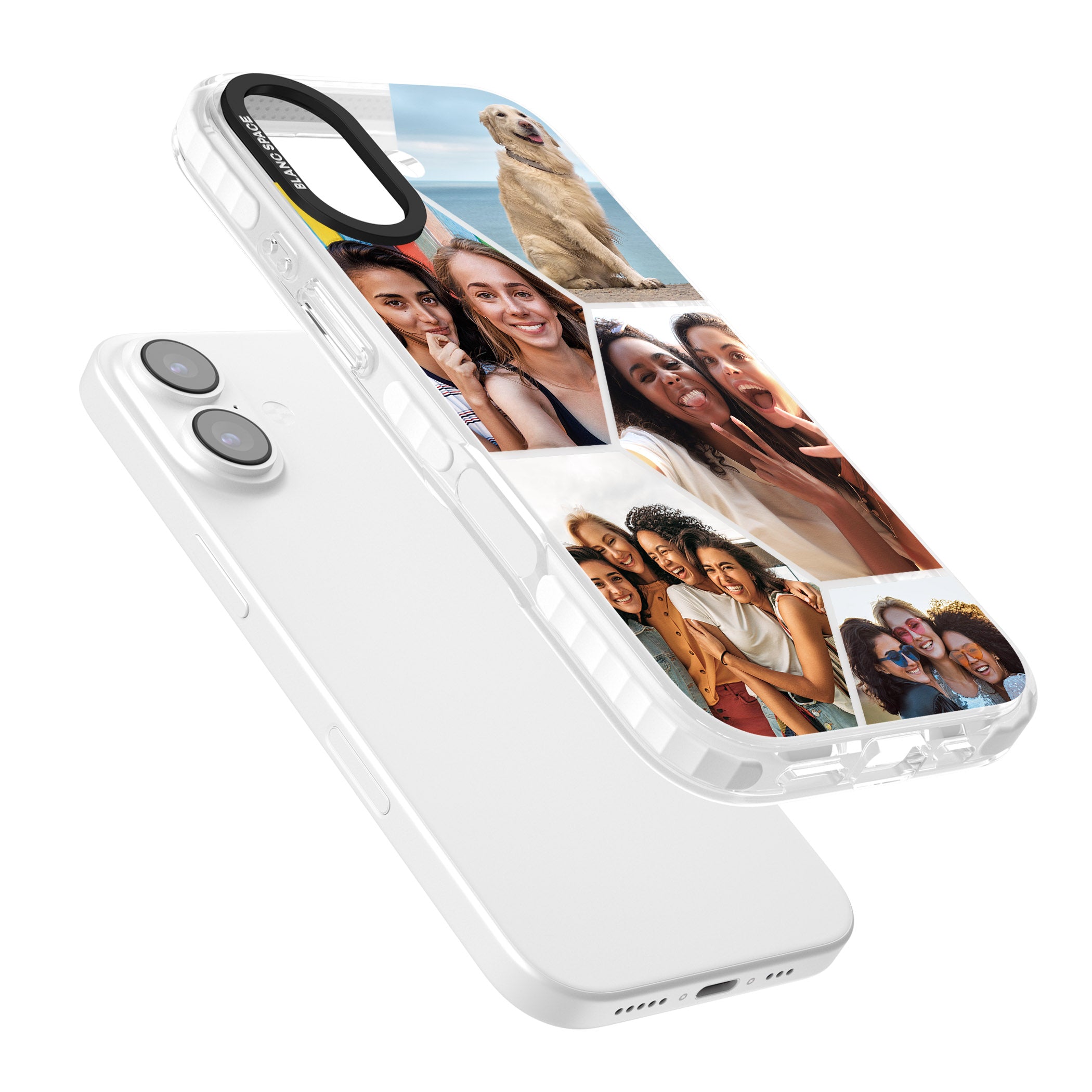 Personalised Beehive Photo Grid iPhone 17 Impact Clear Phone Case Colours