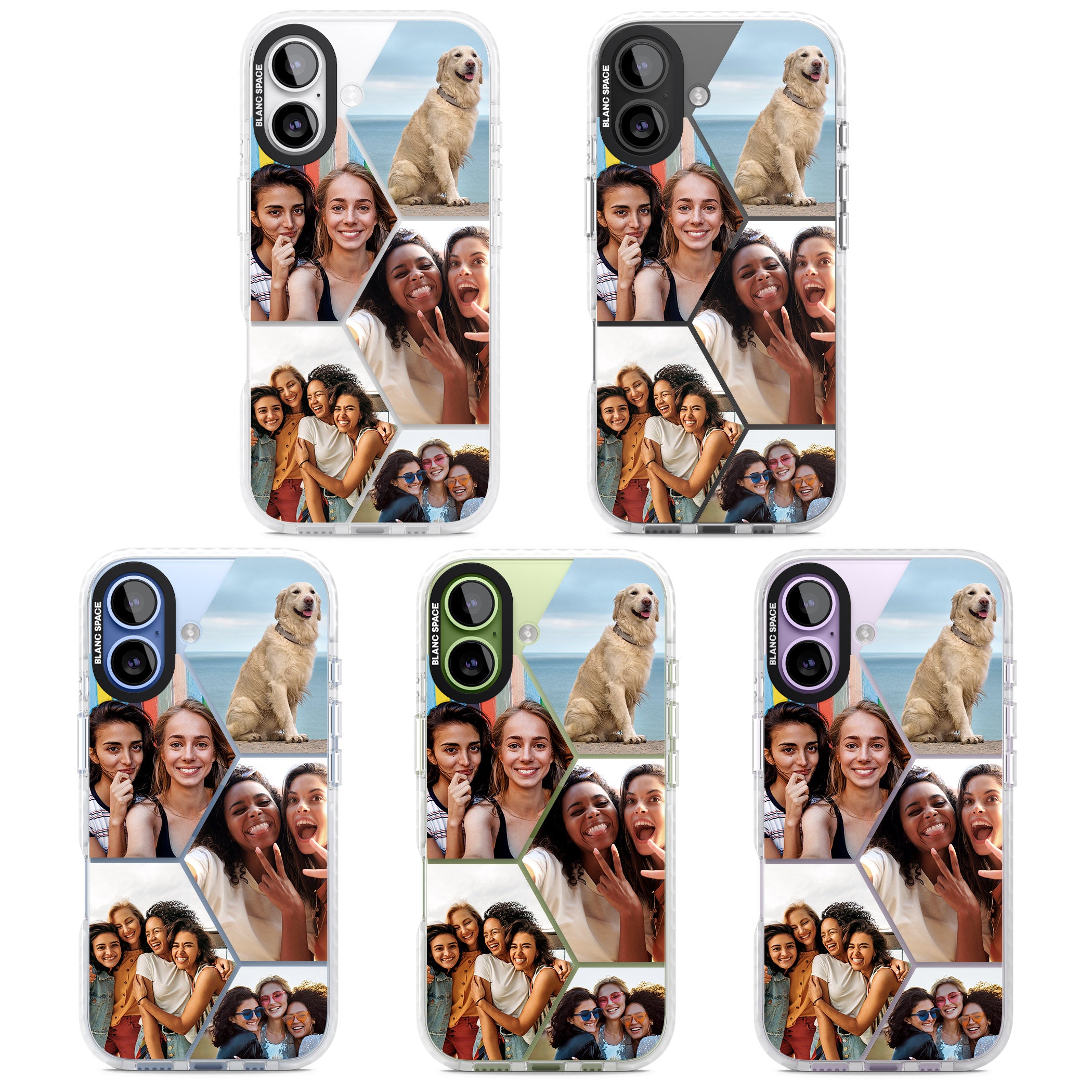 Personalised Beehive Photo Grid iPhone 17 Impact Clear Phone Case APT Impact Protection