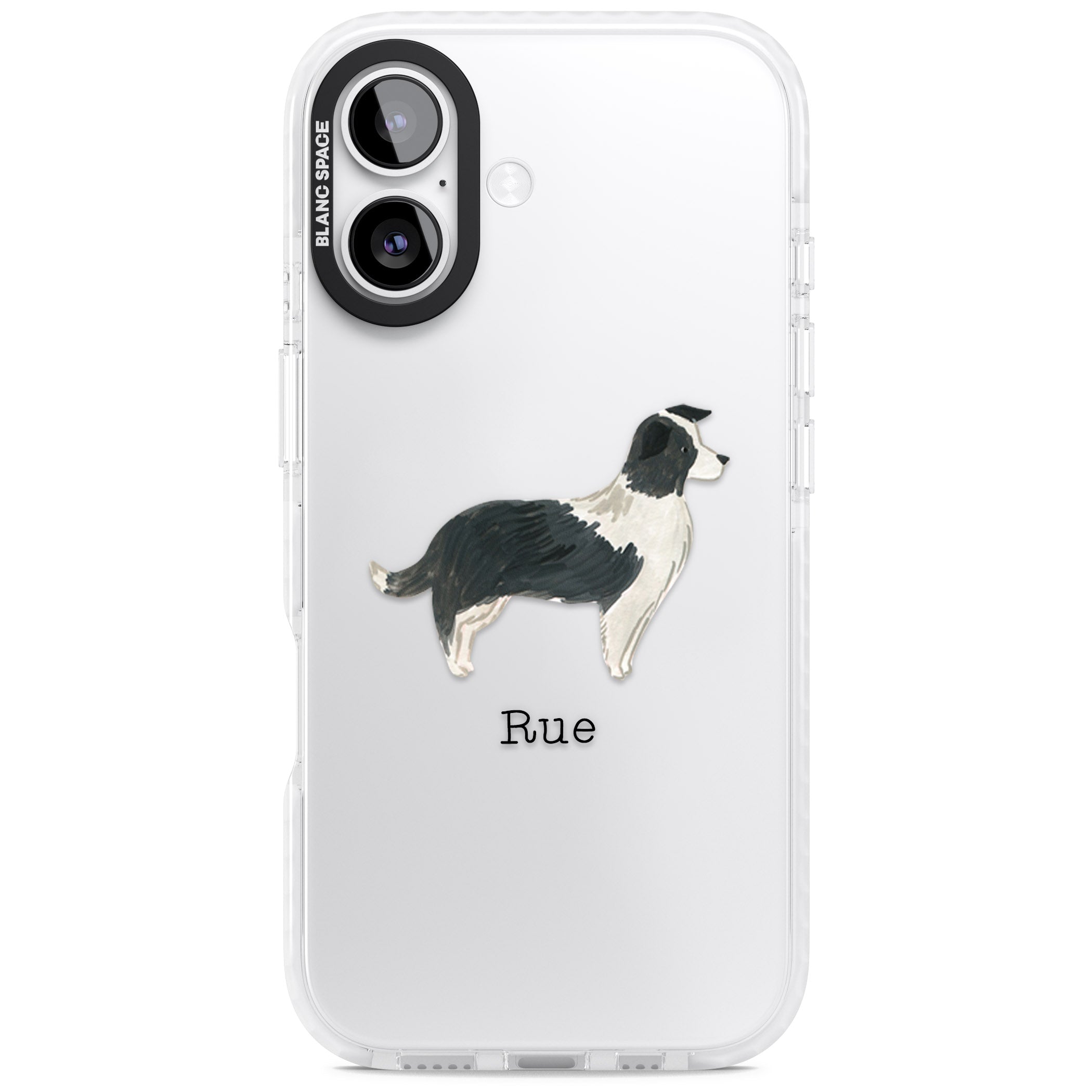 Personalised Border Collie iPhone 17 Impact Clear Phone Case