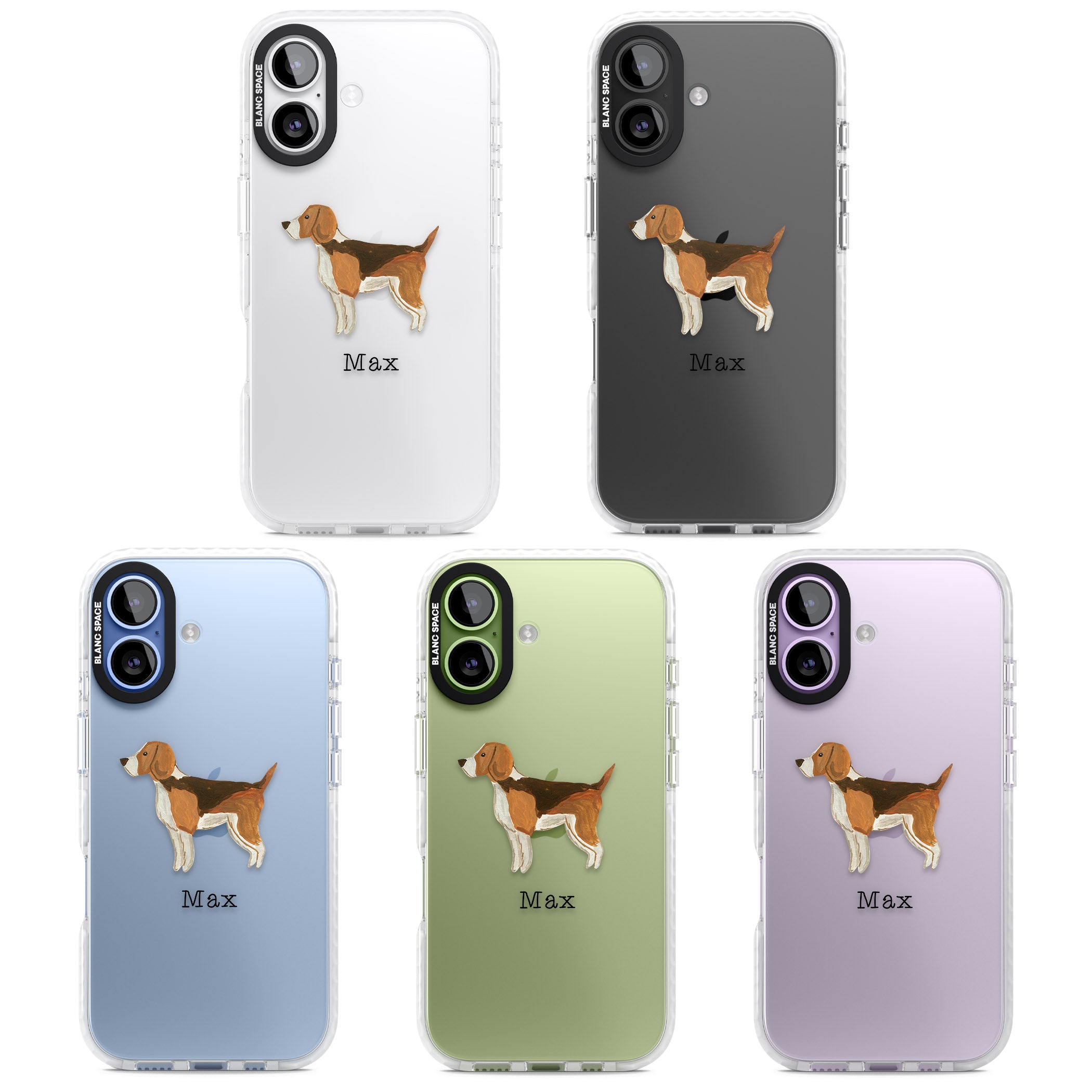 Personalised Beagle iPhone 17 Impact Clear Phone Case APT Impact Protection