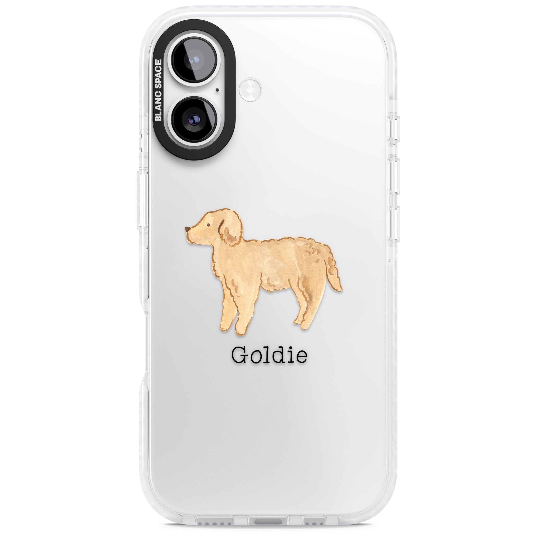 Personalised Goldendoodle iPhone 17 Impact Clear Phone Case