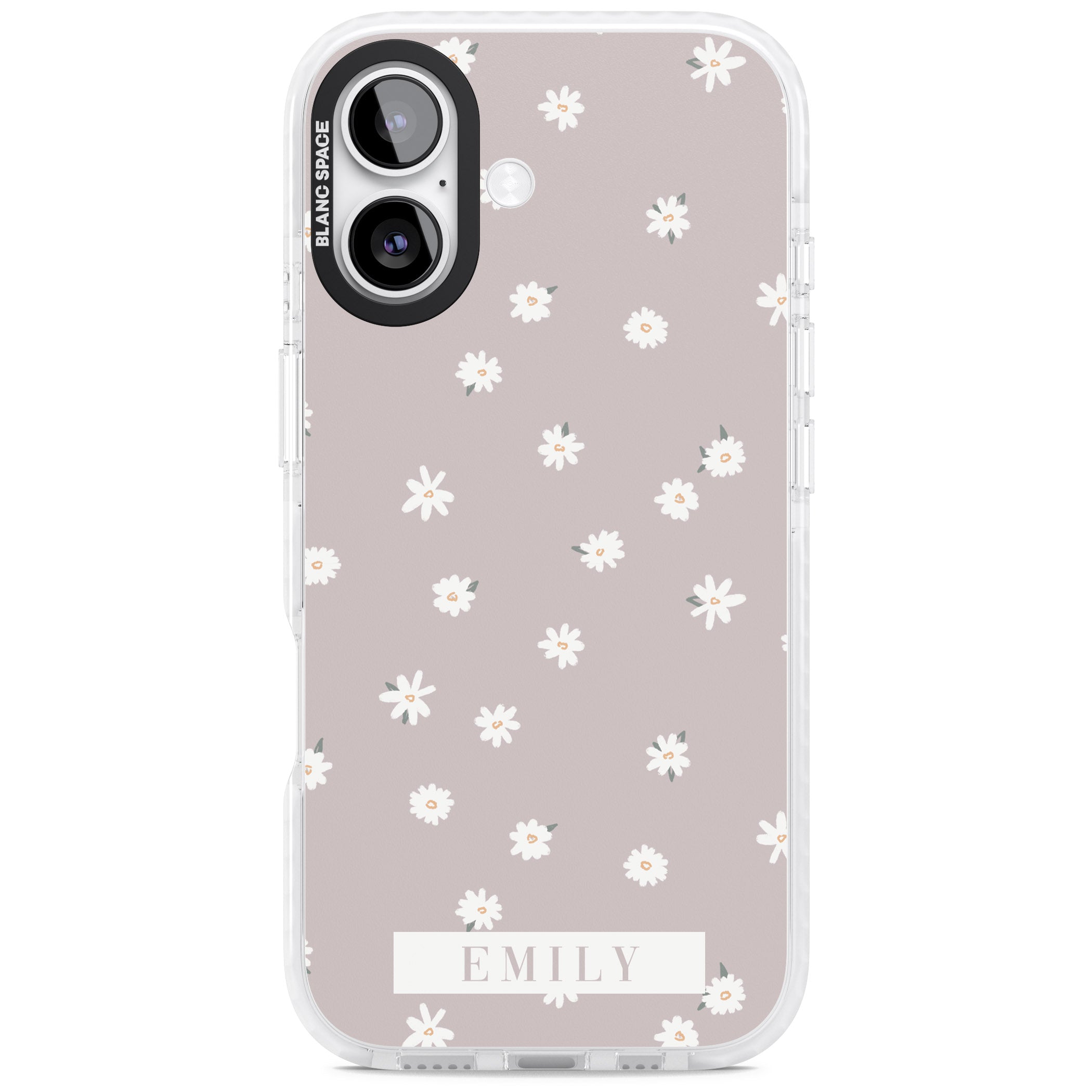 Personalised Dusty Daisy iPhone 17 Impact Clear Phone Case