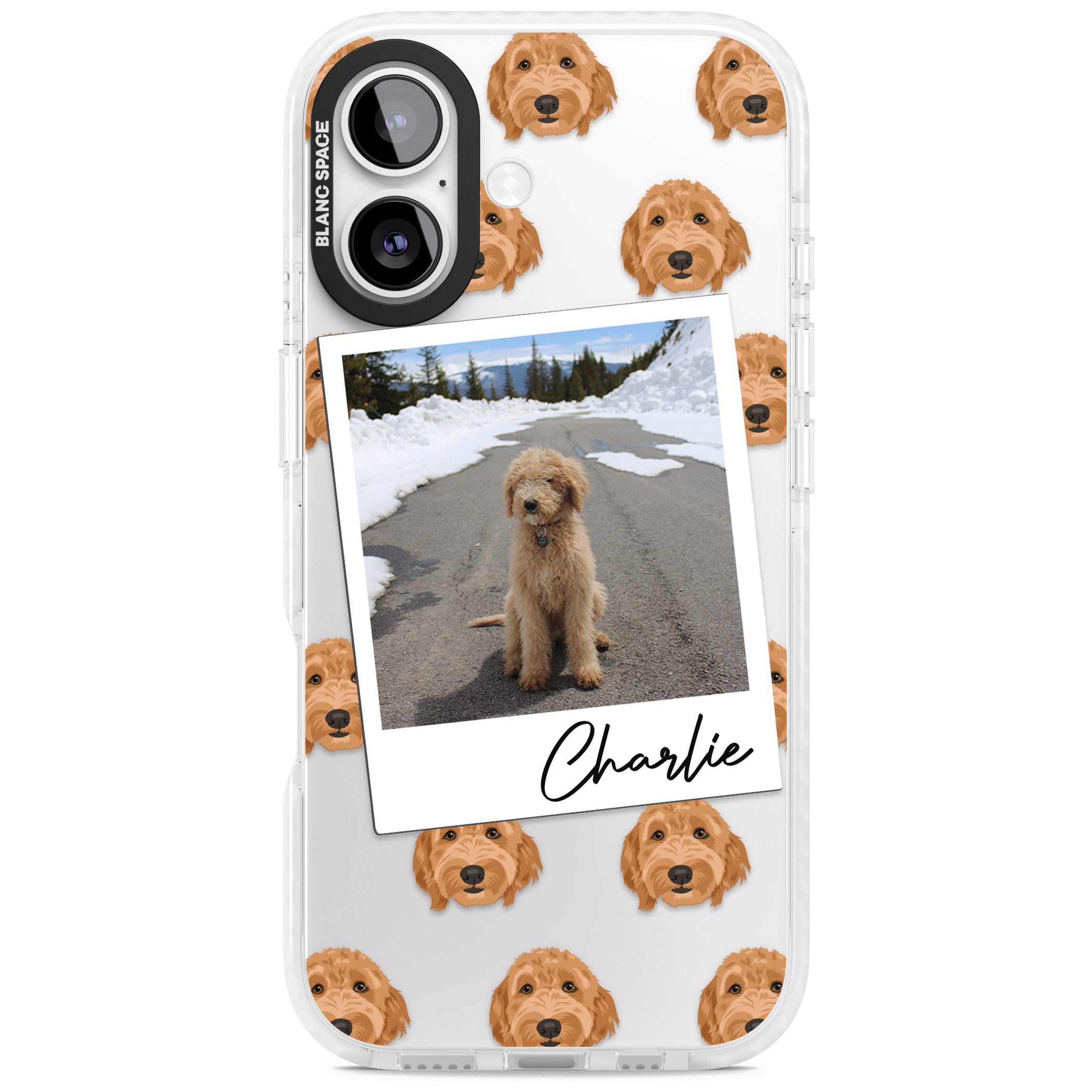 Personalised Golden Doodle Dog Photo iPhone 17 Impact Clear Phone Case