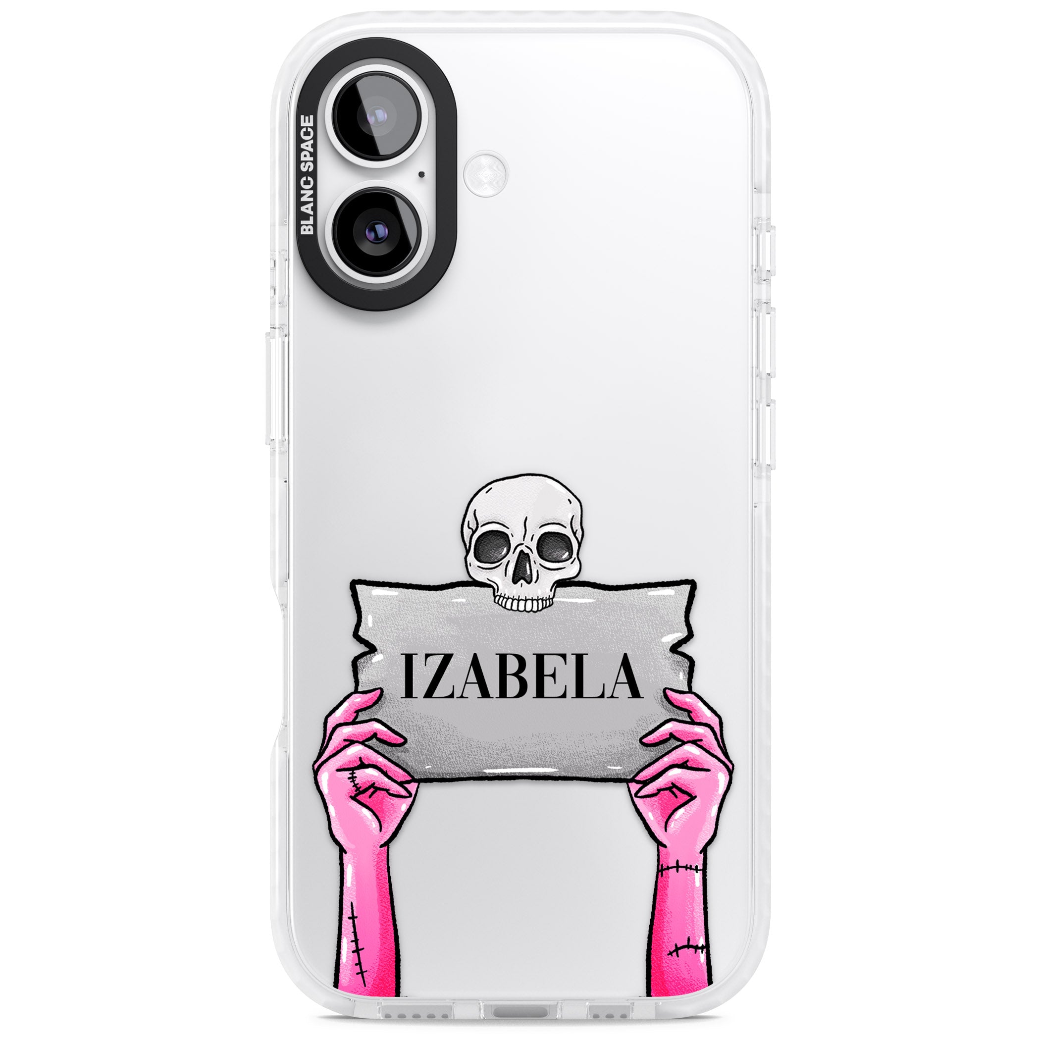 Personalised Grave Plaque iPhone 17 Impact Clear Phone Case