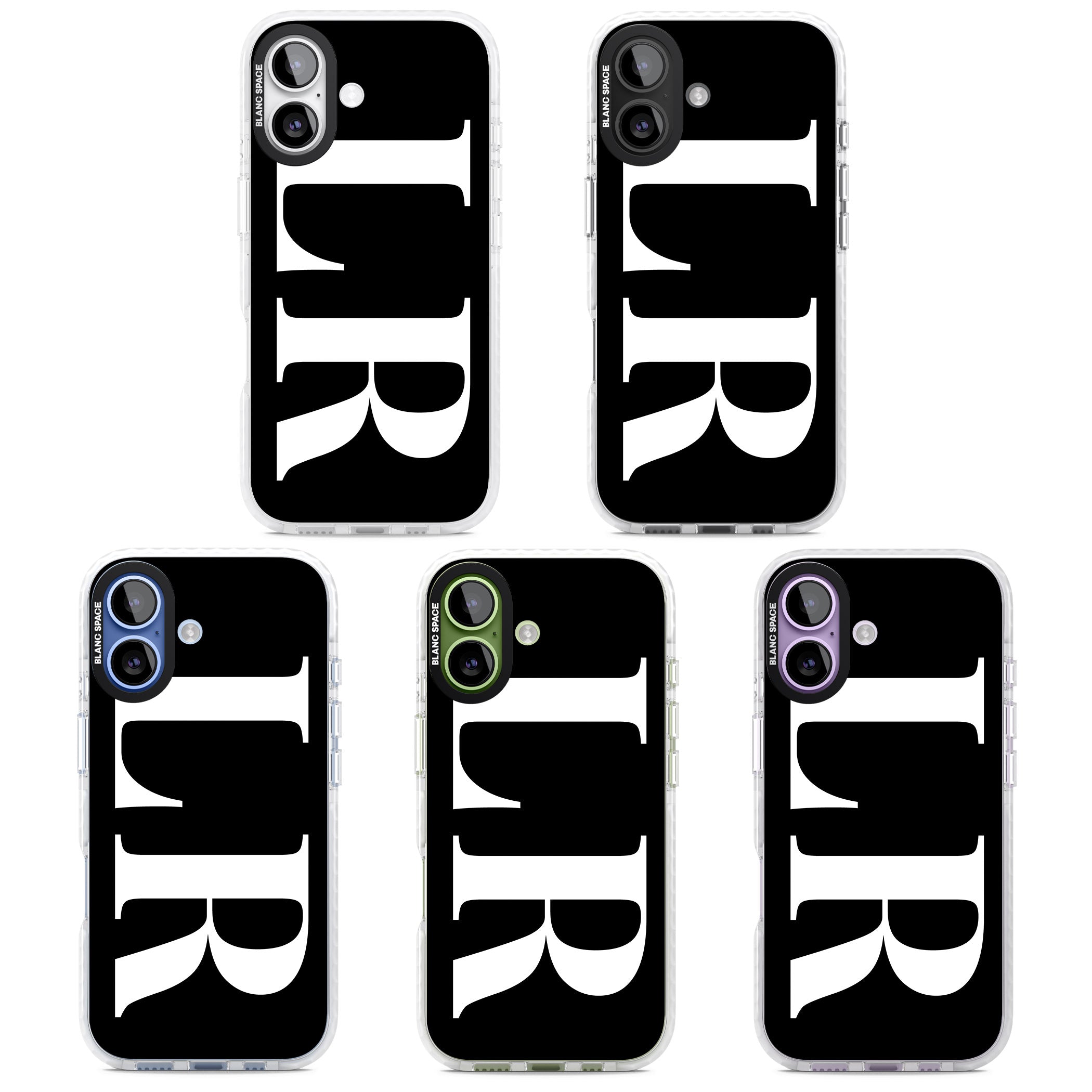 Personalised White & Black Letters iPhone 17 Impact Clear Phone Case APT Impact Protection