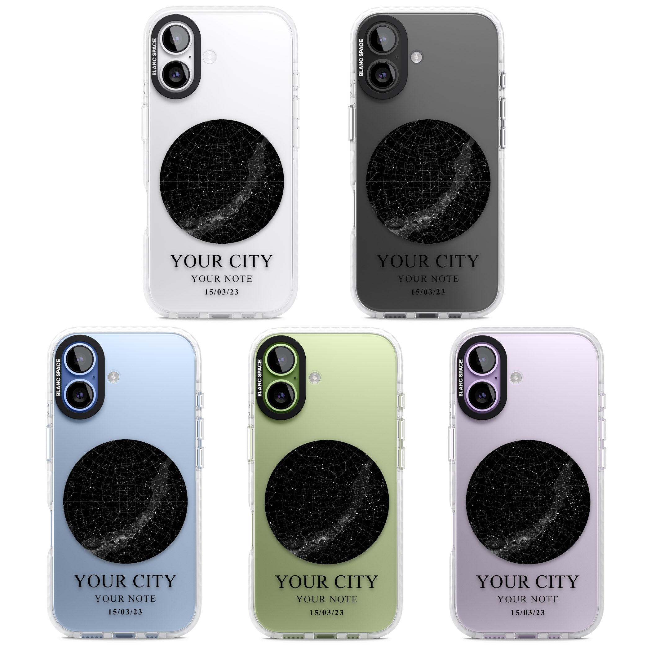 Personalised Star Map iPhone 17 Impact Clear Phone Case APT Impact Protection