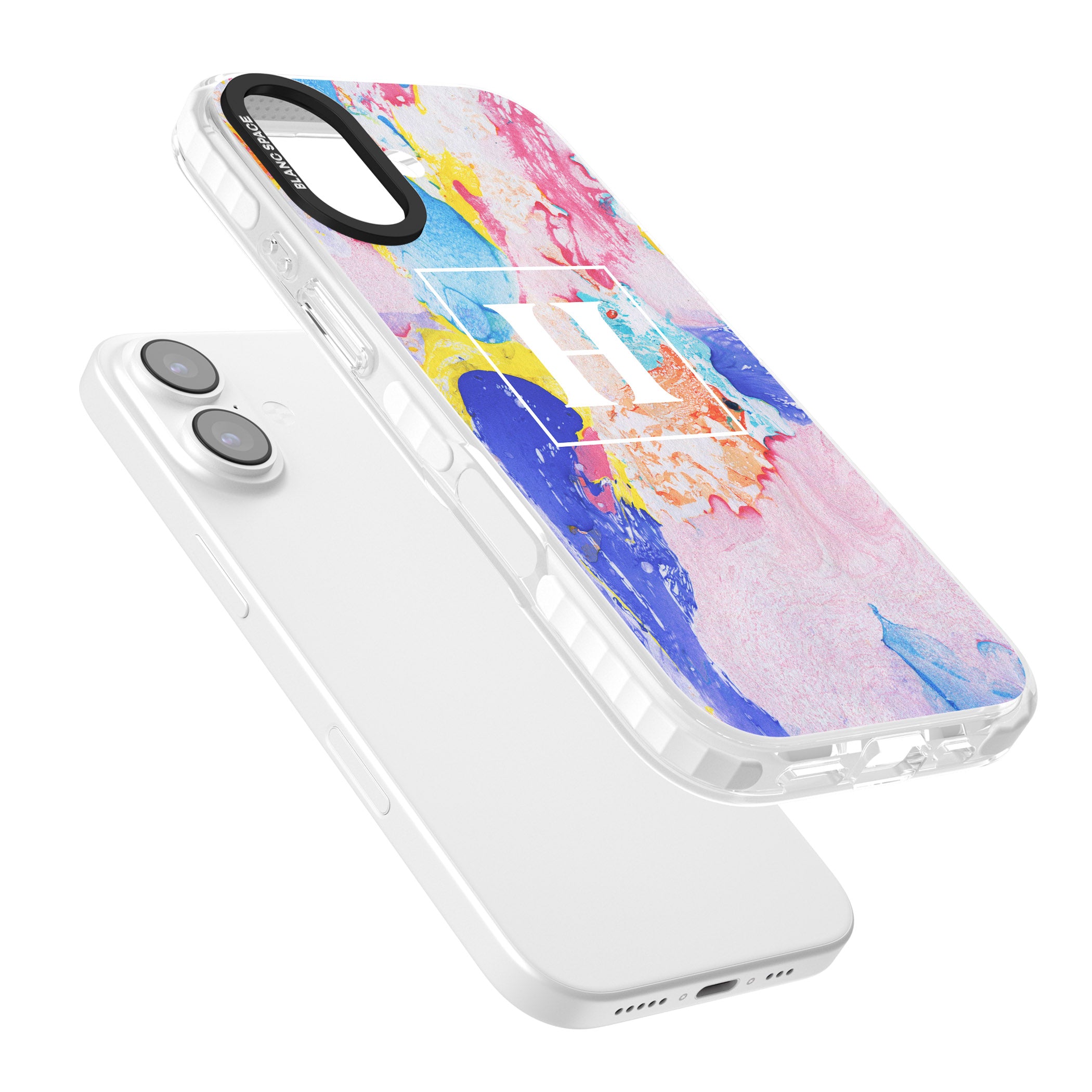 Personalised Pastel Marble Mix iPhone 17 Impact Clear Phone Case Colours