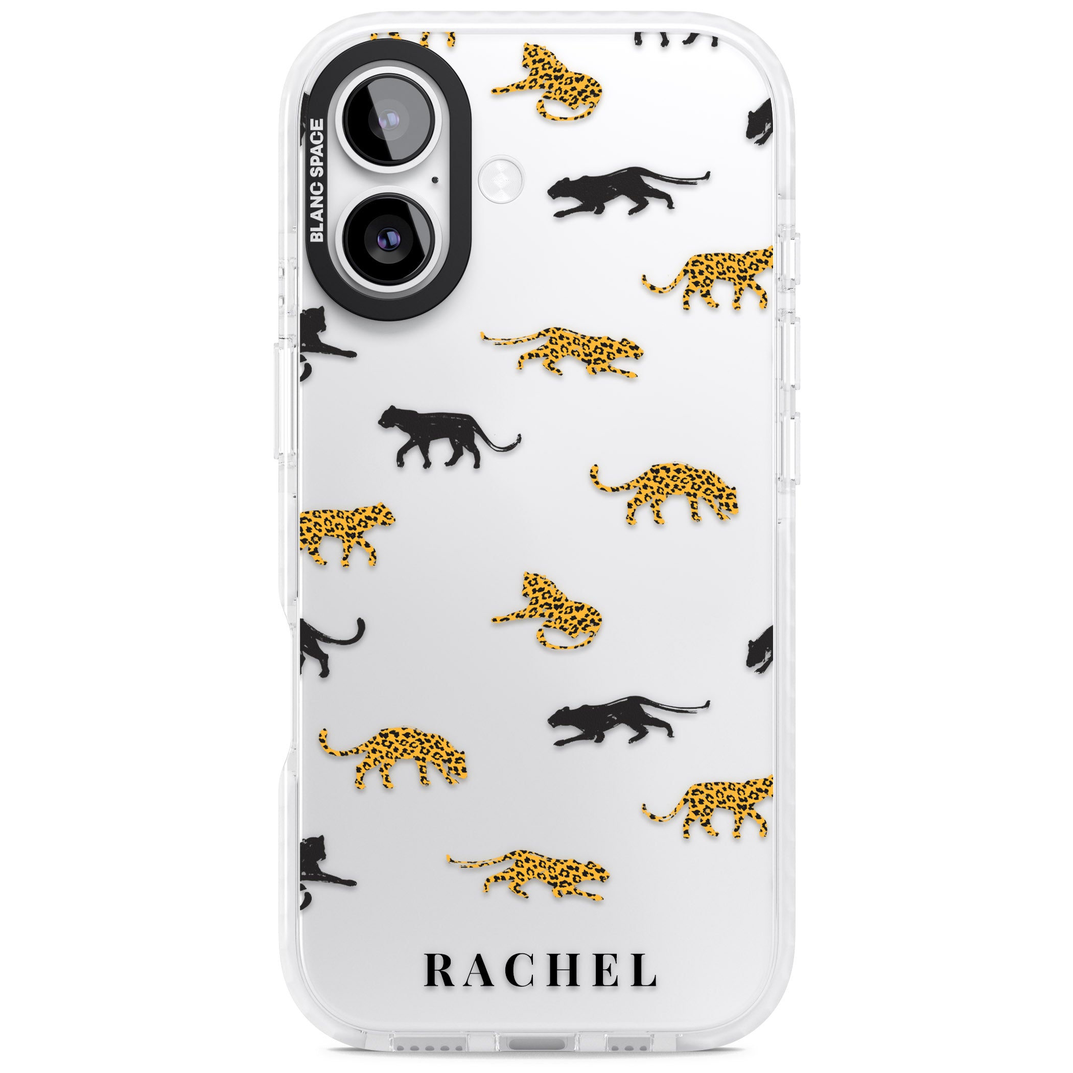 Personalised Jaguar Pattern iPhone 17 Impact Clear Phone Case