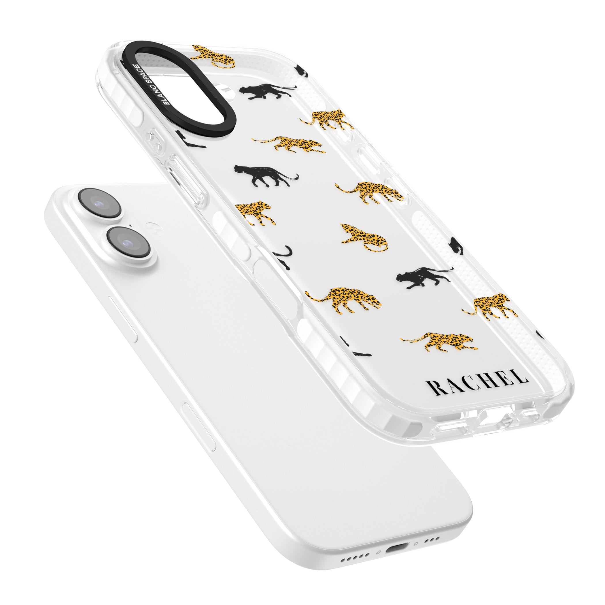 Personalised Jaguar Pattern iPhone 17 Impact Clear Phone Case Colours