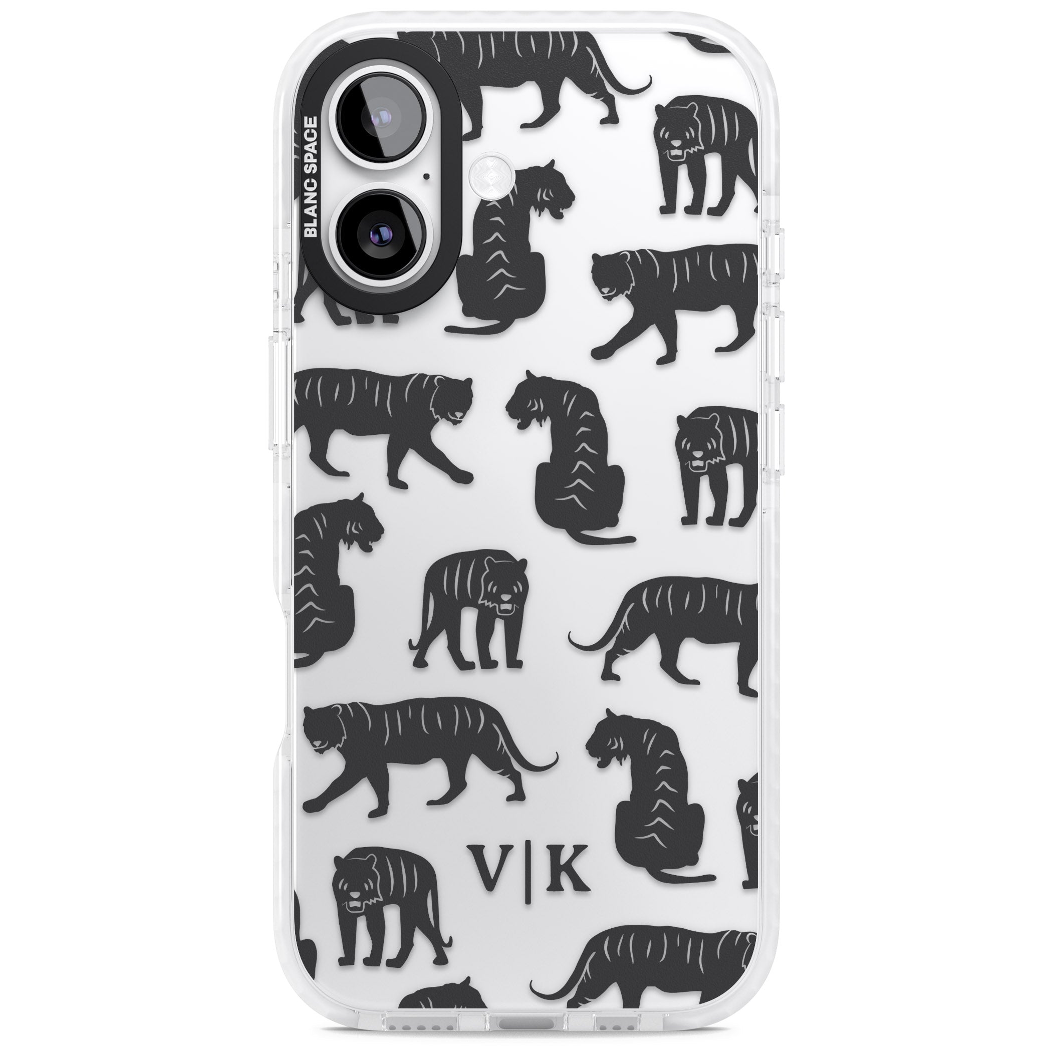 Personalised Tiger Silhouettes iPhone 17 Impact Clear Phone Case