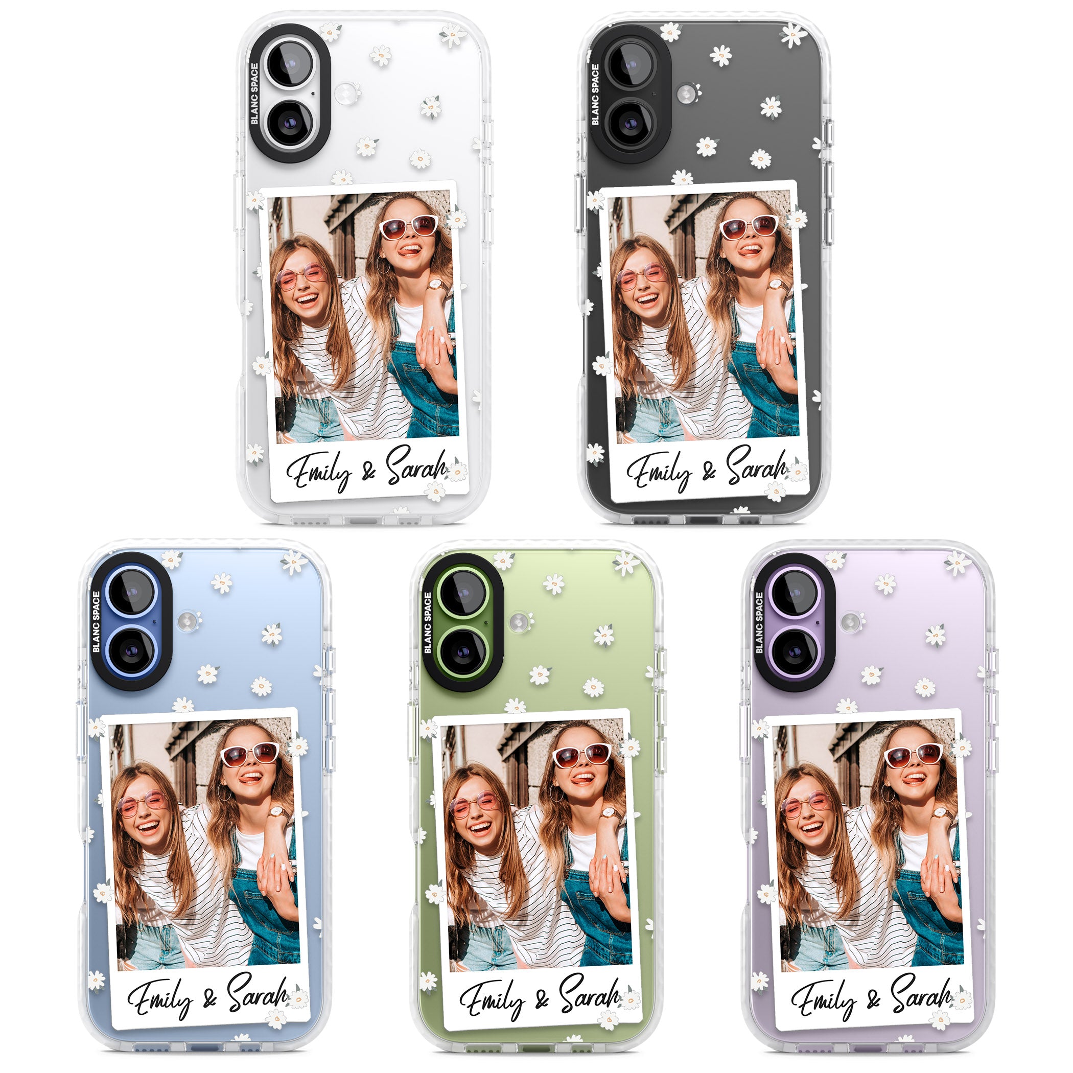 Personalised Daisy Instant Photo iPhone 17 Impact Clear Phone Case APT Impact Protection