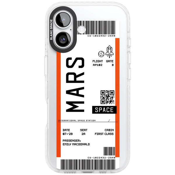 Personalised Mars Travel Ticket