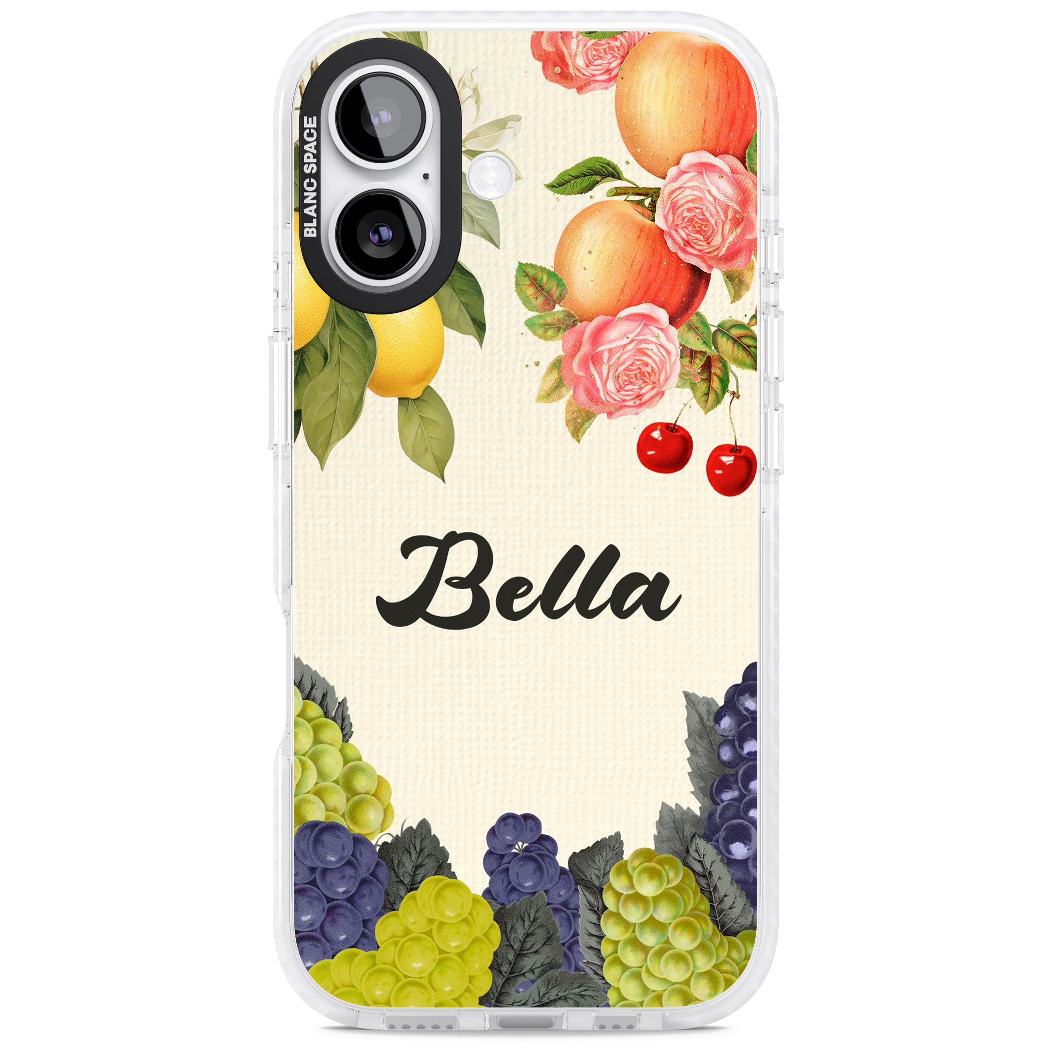 Personalised Vintage Fruits iPhone 17 Impact Clear Phone Case