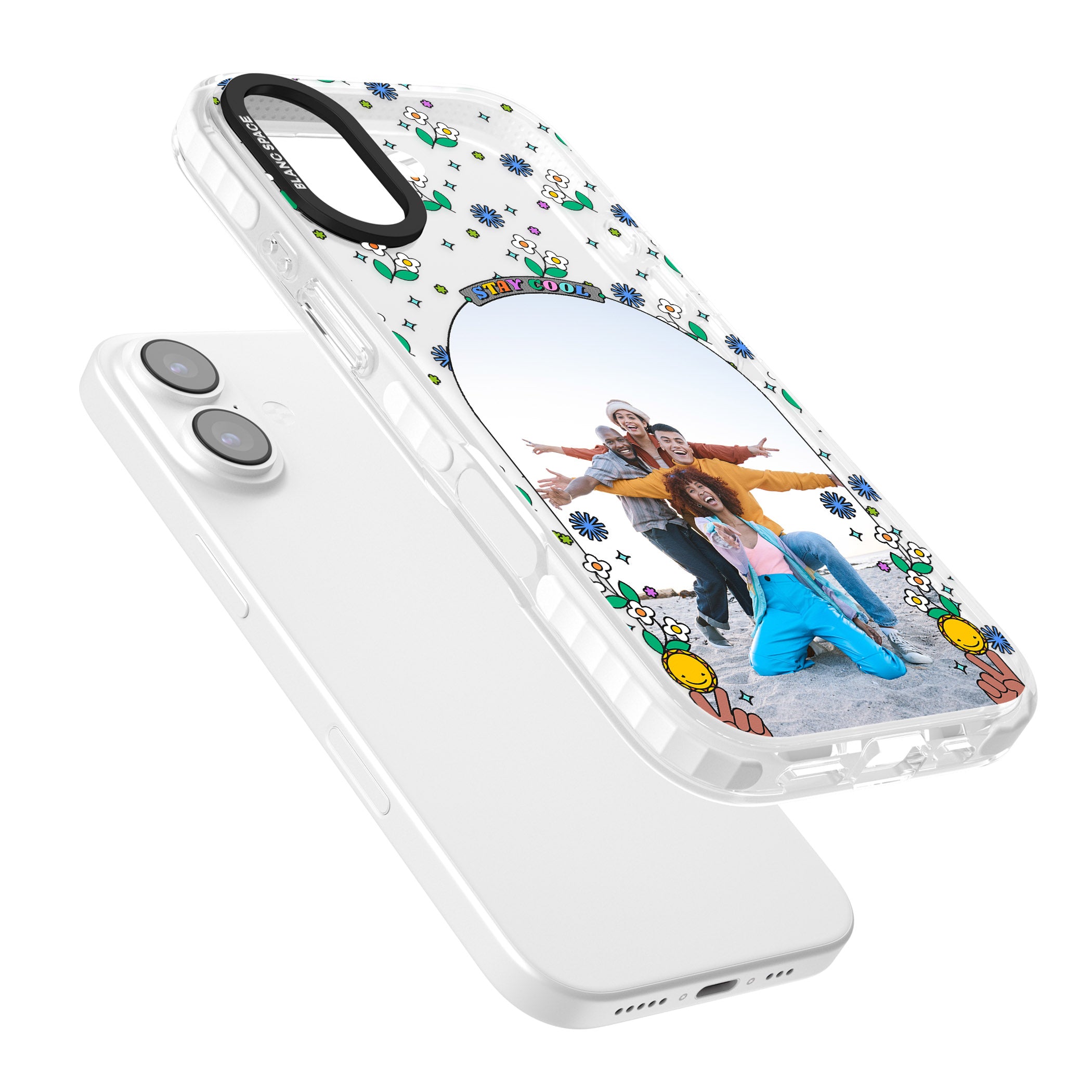 Personalised Summer Photo Frame iPhone 17 Impact Clear Phone Case Colours