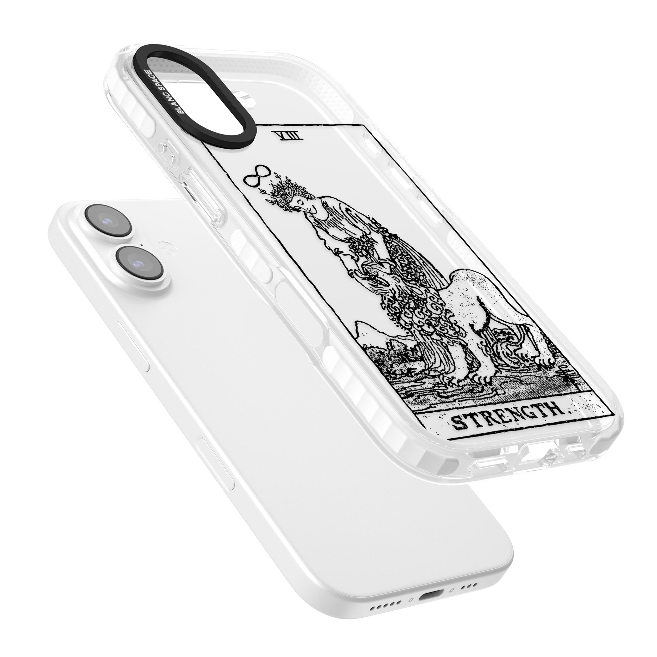 Personalised Strength Tarot Card (Clear) iPhone 17 Impact Clear Phone Case Colours