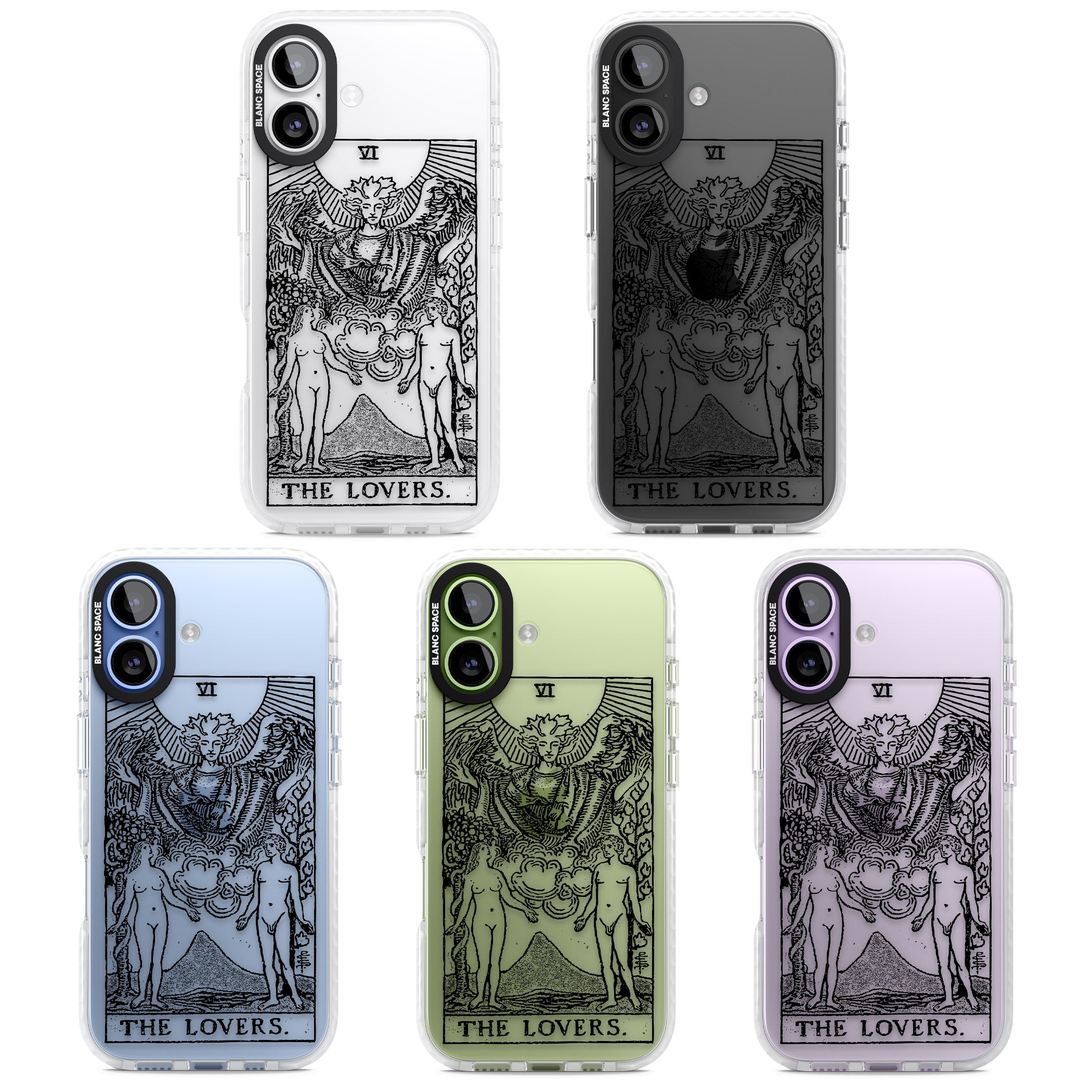Personalised The Lovers Tarot Card (Clear) iPhone 17 Impact Clear Phone Case APT Impact Protection