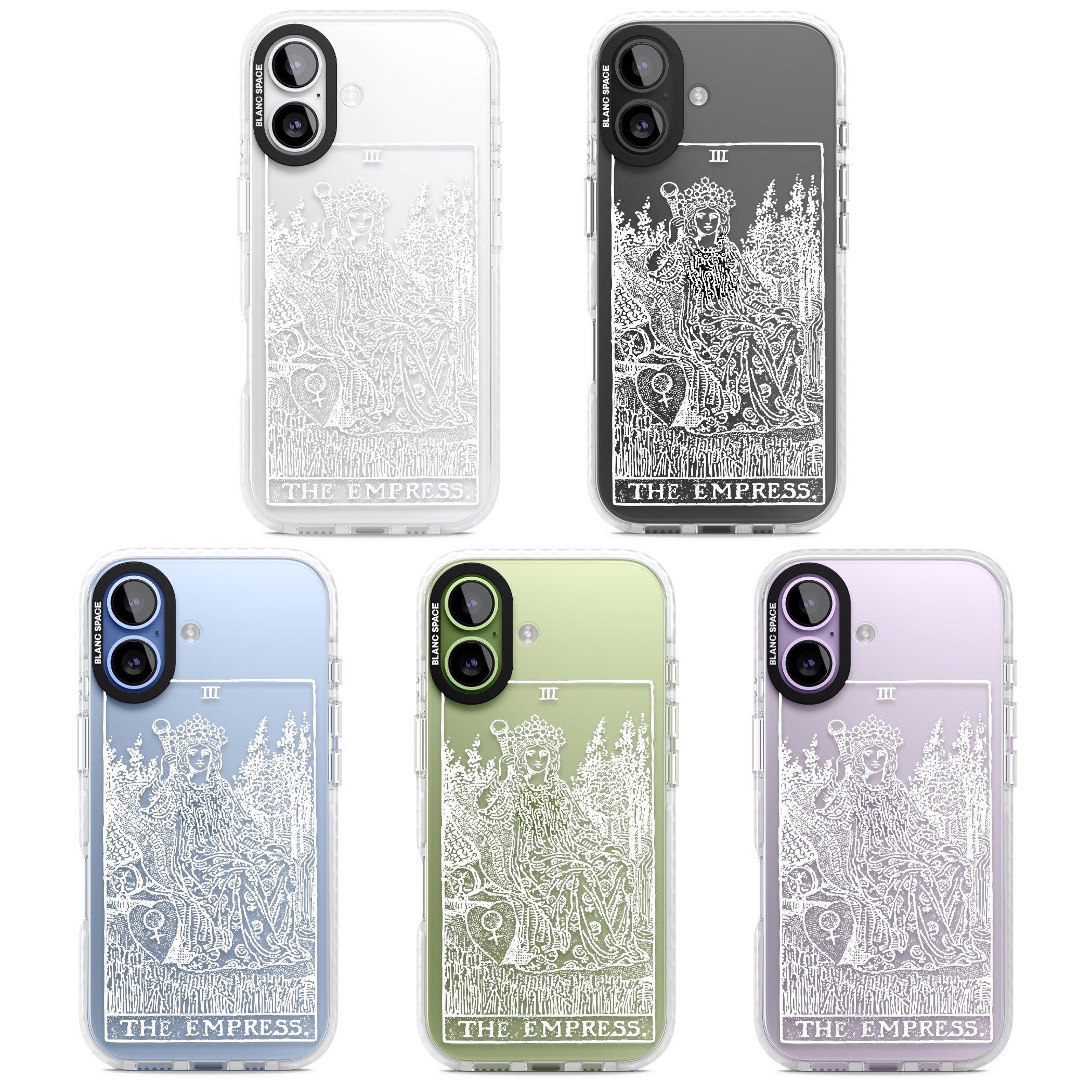 Personalised The Empress Tarot Card (White) iPhone 17 Impact Clear Phone Case APT Impact Protection