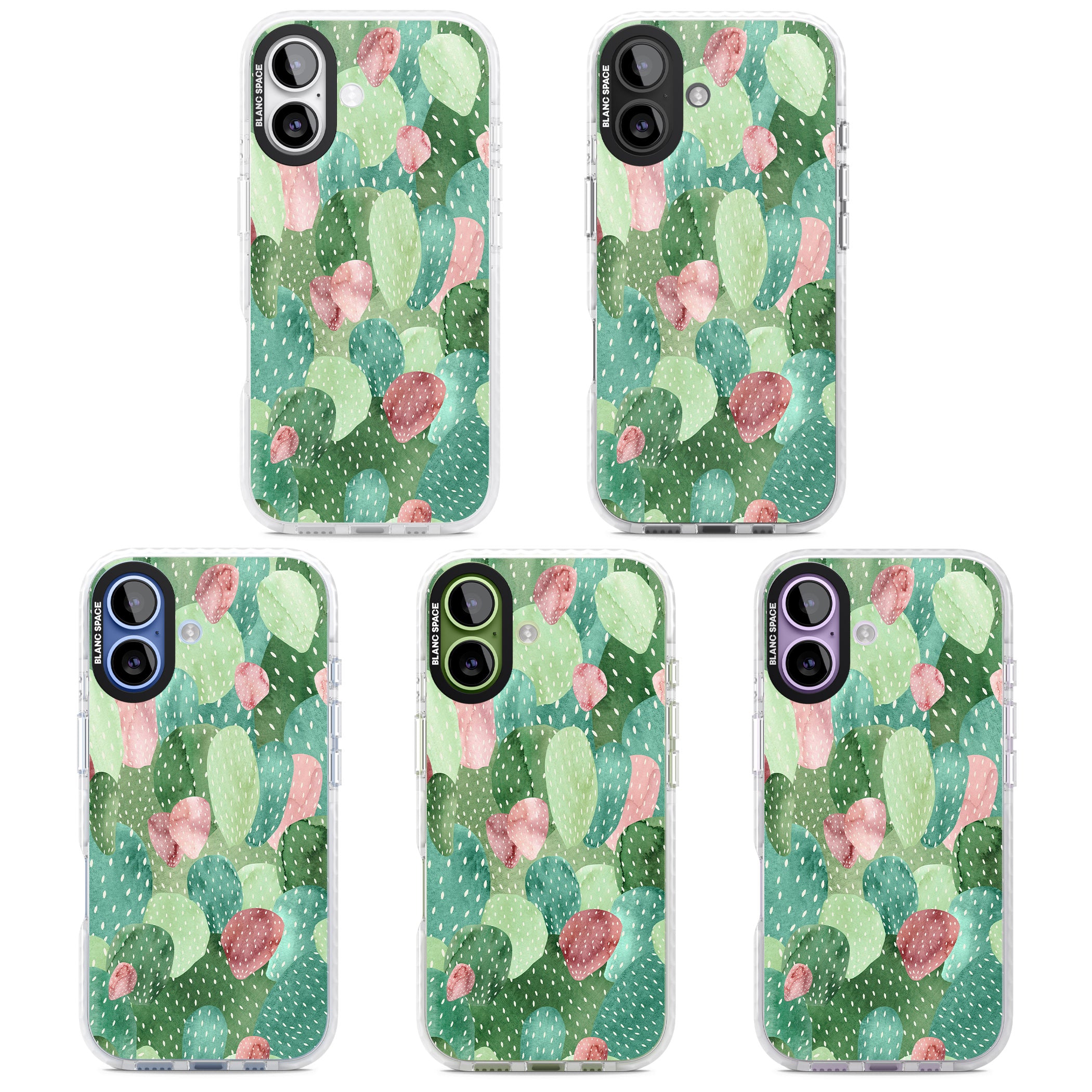 Cactus Charm iPhone 17 Impact Clear Phone Case APT Impact Protection