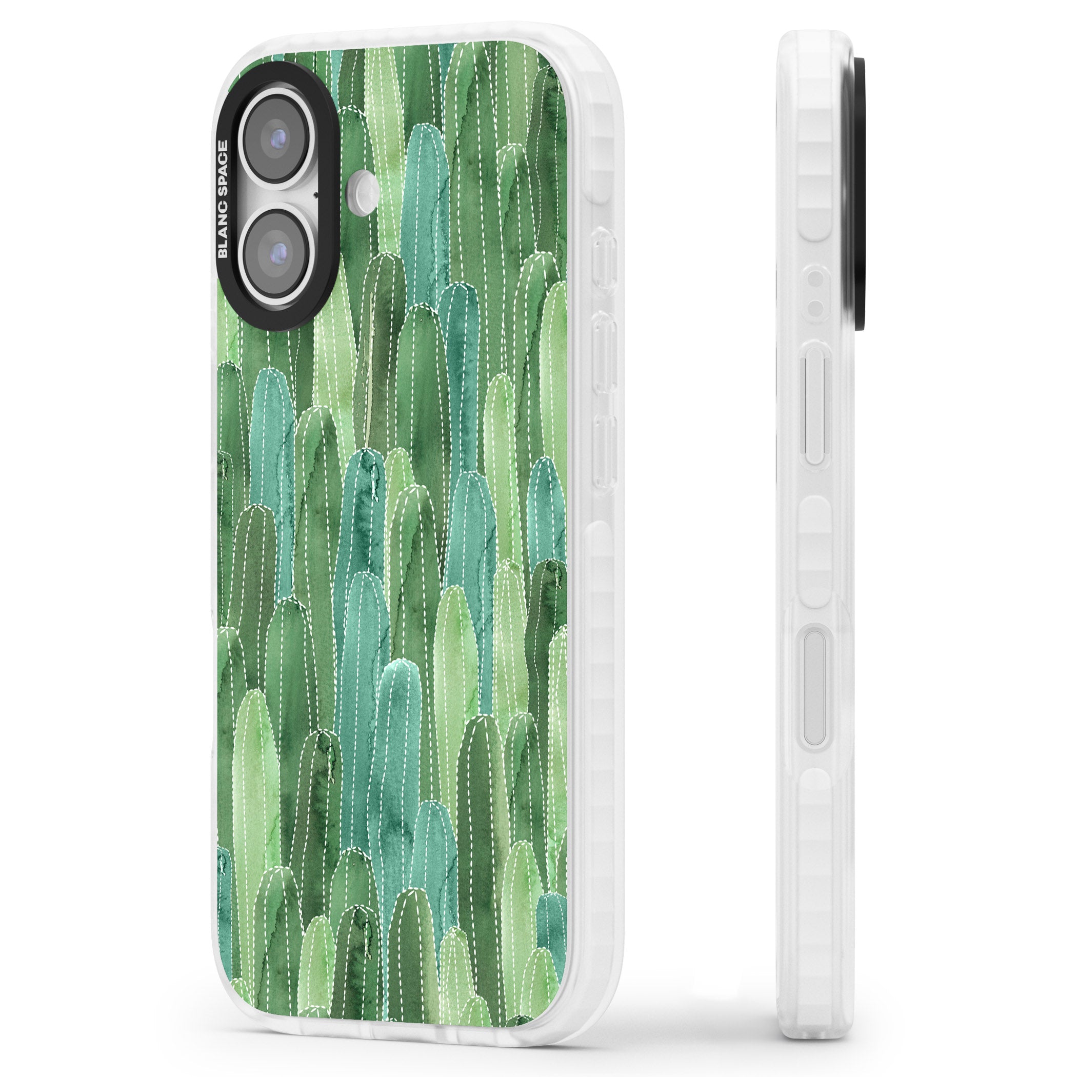 Skinny Cacti iPhone 17 Impact Clear Phone Case Side Profile