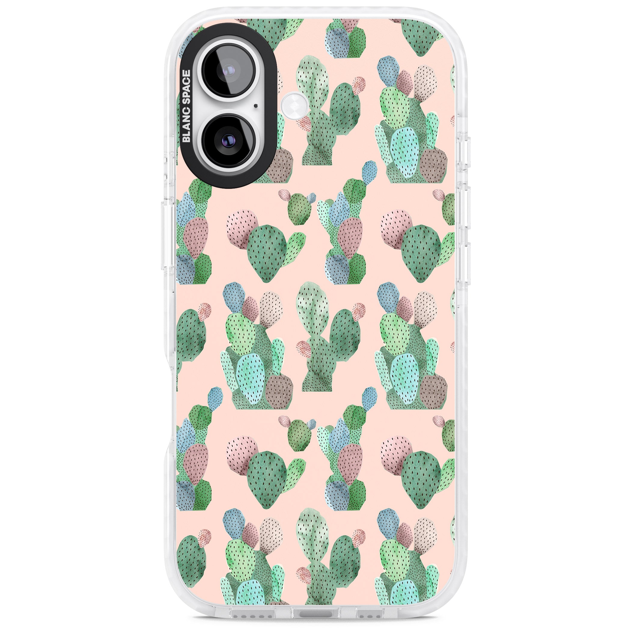 Pink Cactus iPhone 17 Impact Clear Phone Case