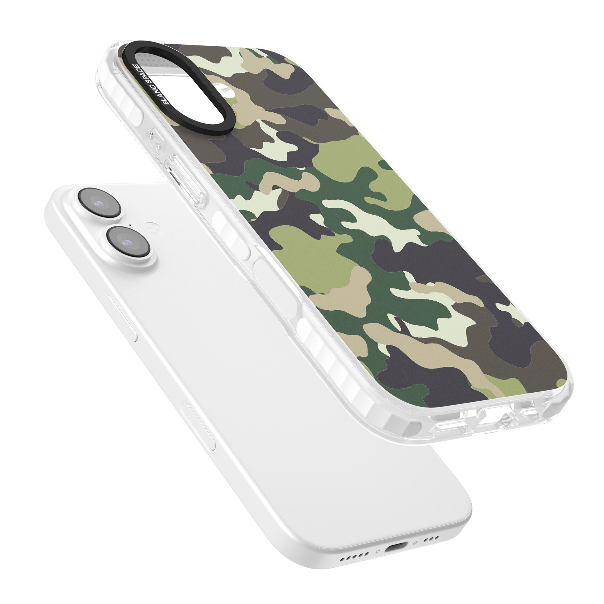 Green Camo iPhone 17 Impact Clear Phone Case Colours