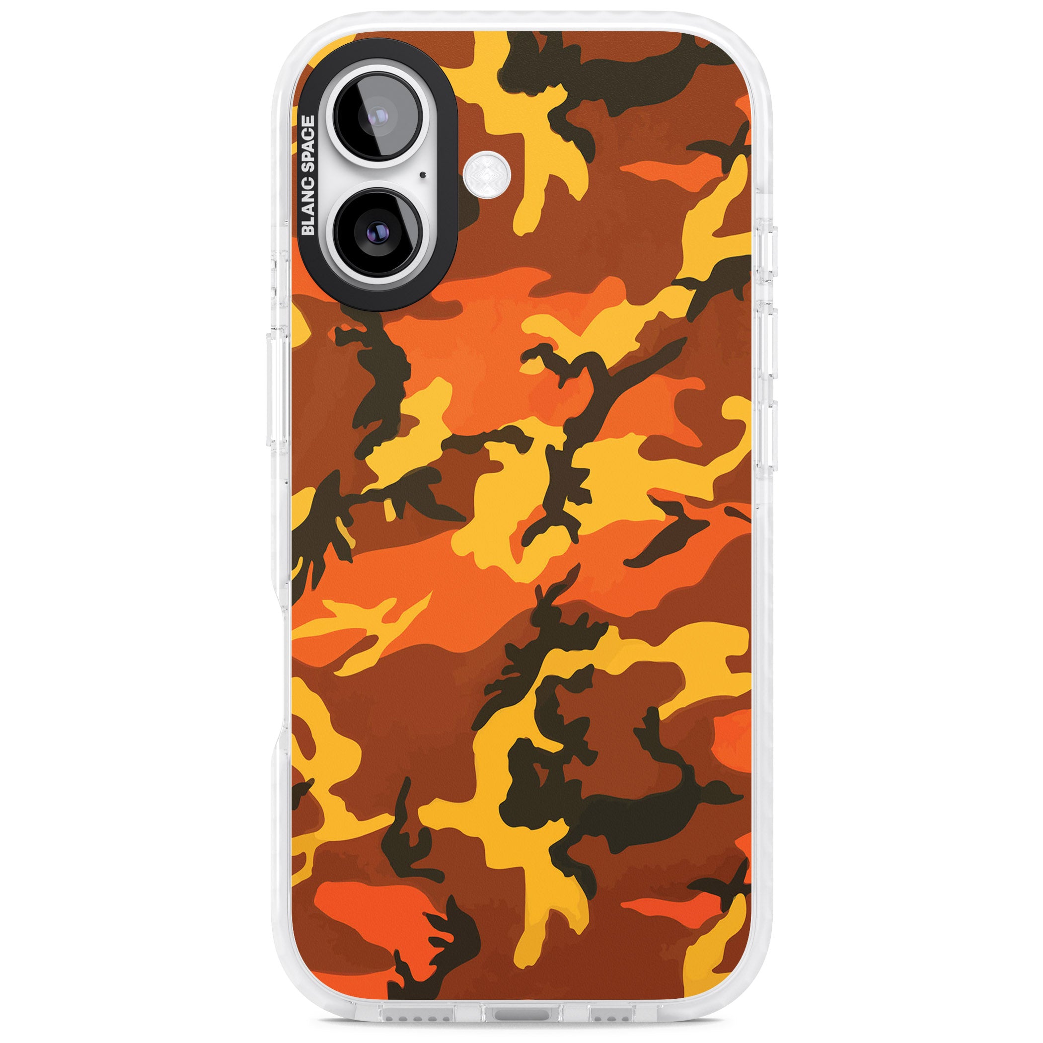 Orange Camo iPhone 17 Impact Clear Phone Case