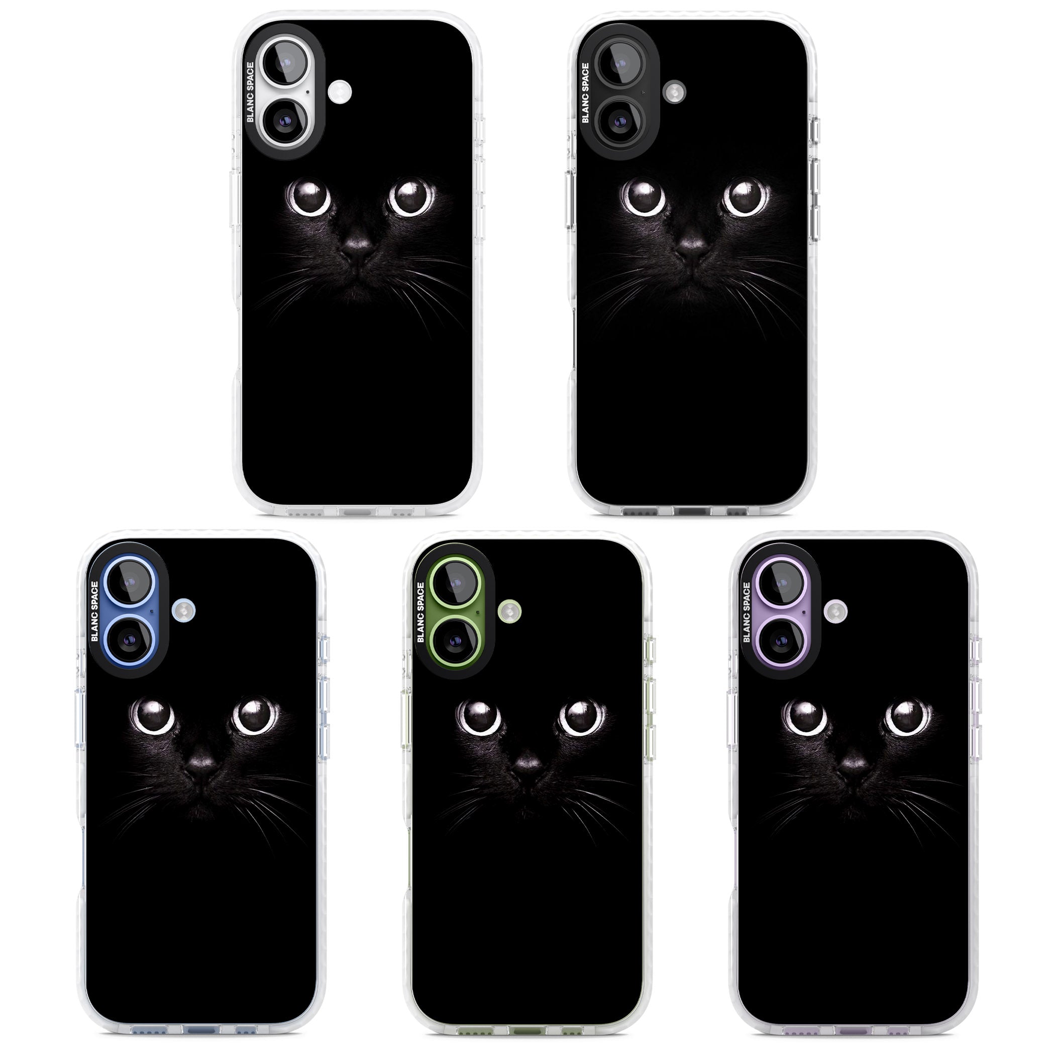 Black Cat iPhone 17 Impact Clear Phone Case APT Impact Protection