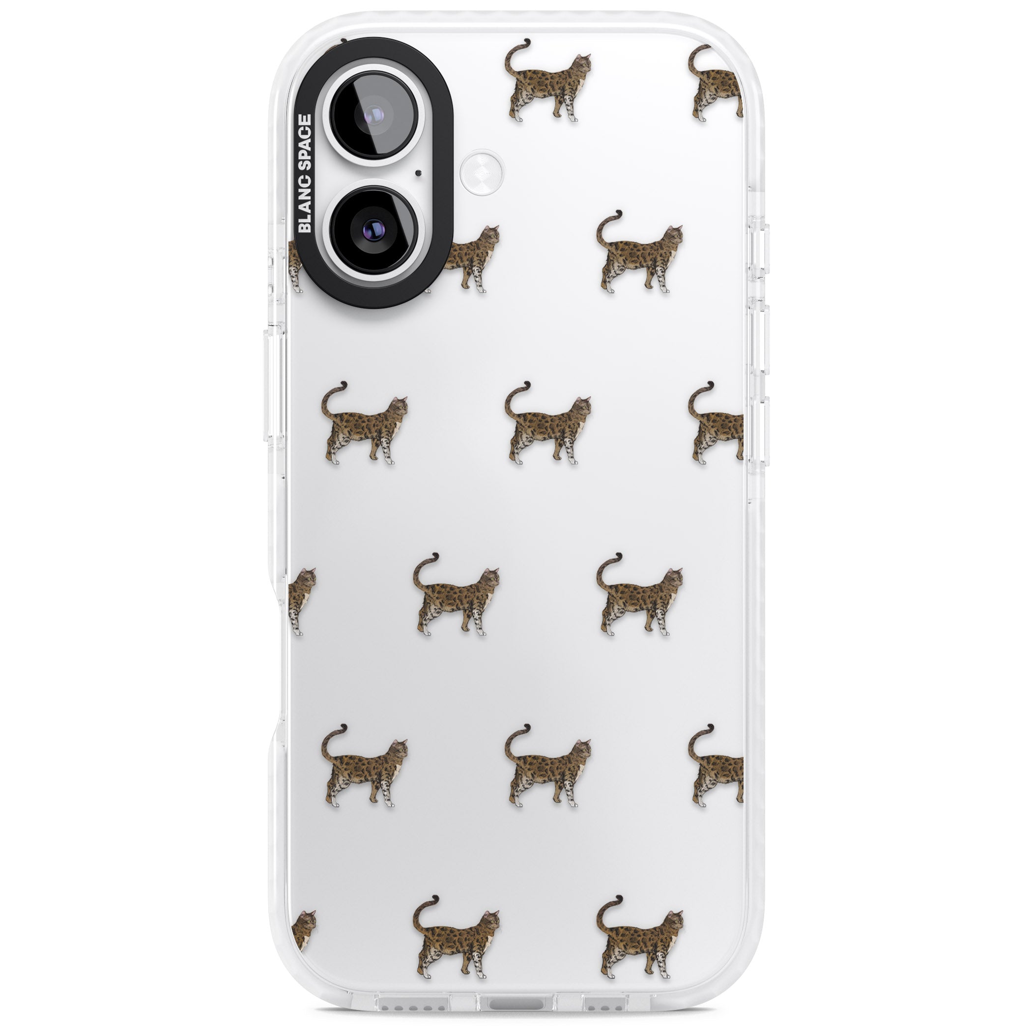 Bengal Cat Pattern iPhone 17 Impact Clear Phone Case