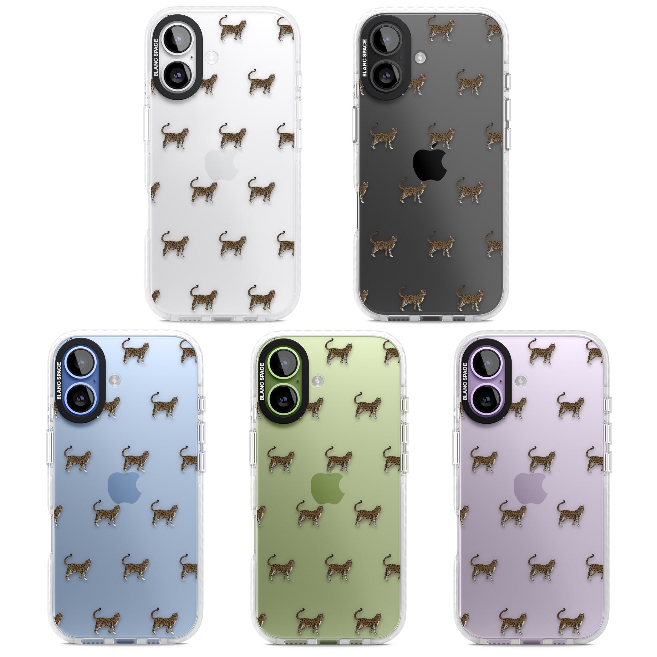 Bengal Cat Pattern iPhone 17 Impact Clear Phone Case APT Impact Protection