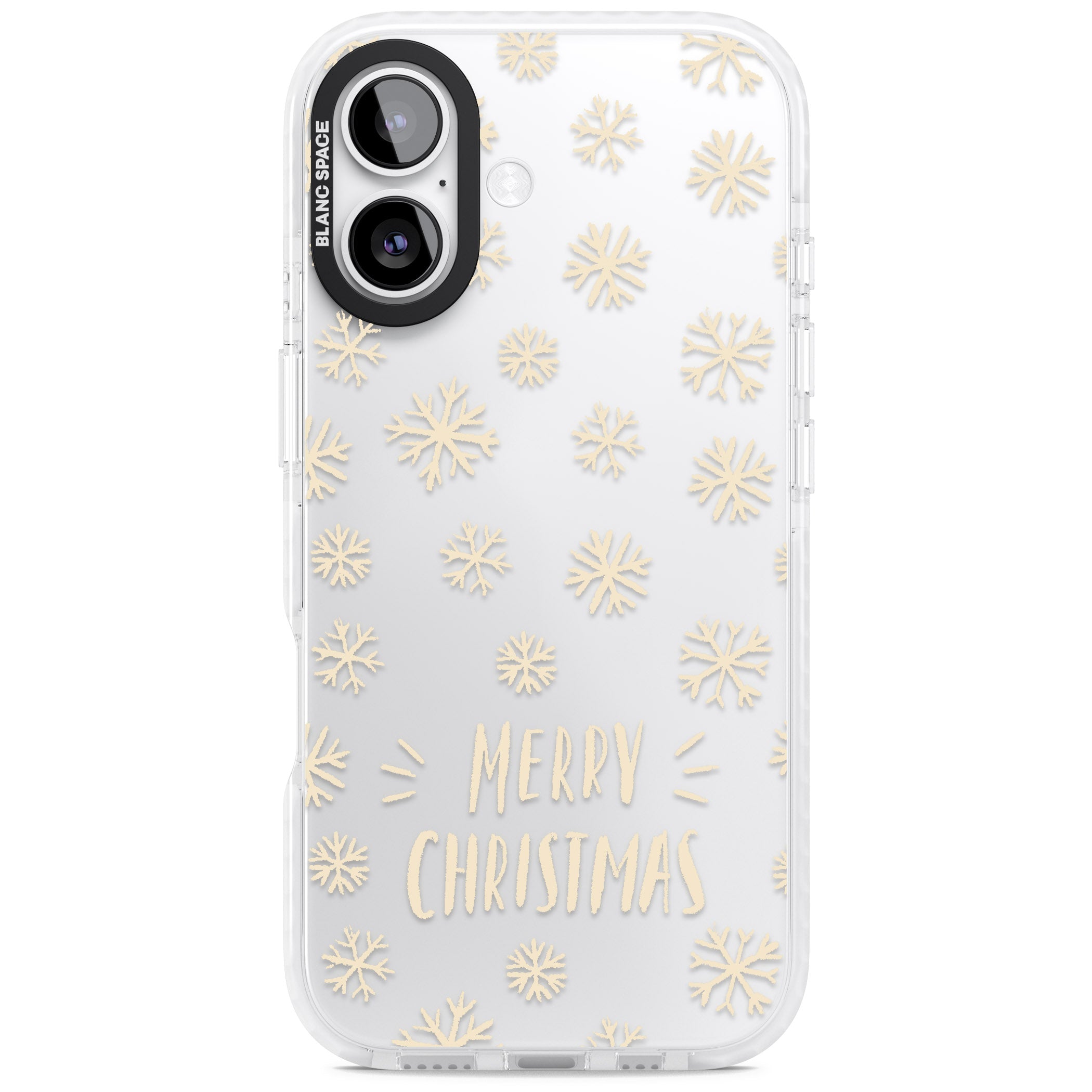 Christmas Snowflake Pattern iPhone 17 Impact Clear Phone Case
