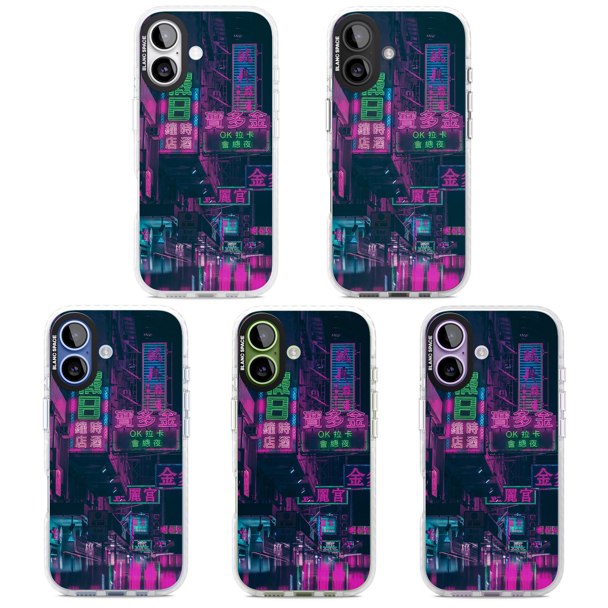 Neon Night Strip iPhone 17 Impact Clear Phone Case APT Impact Protection