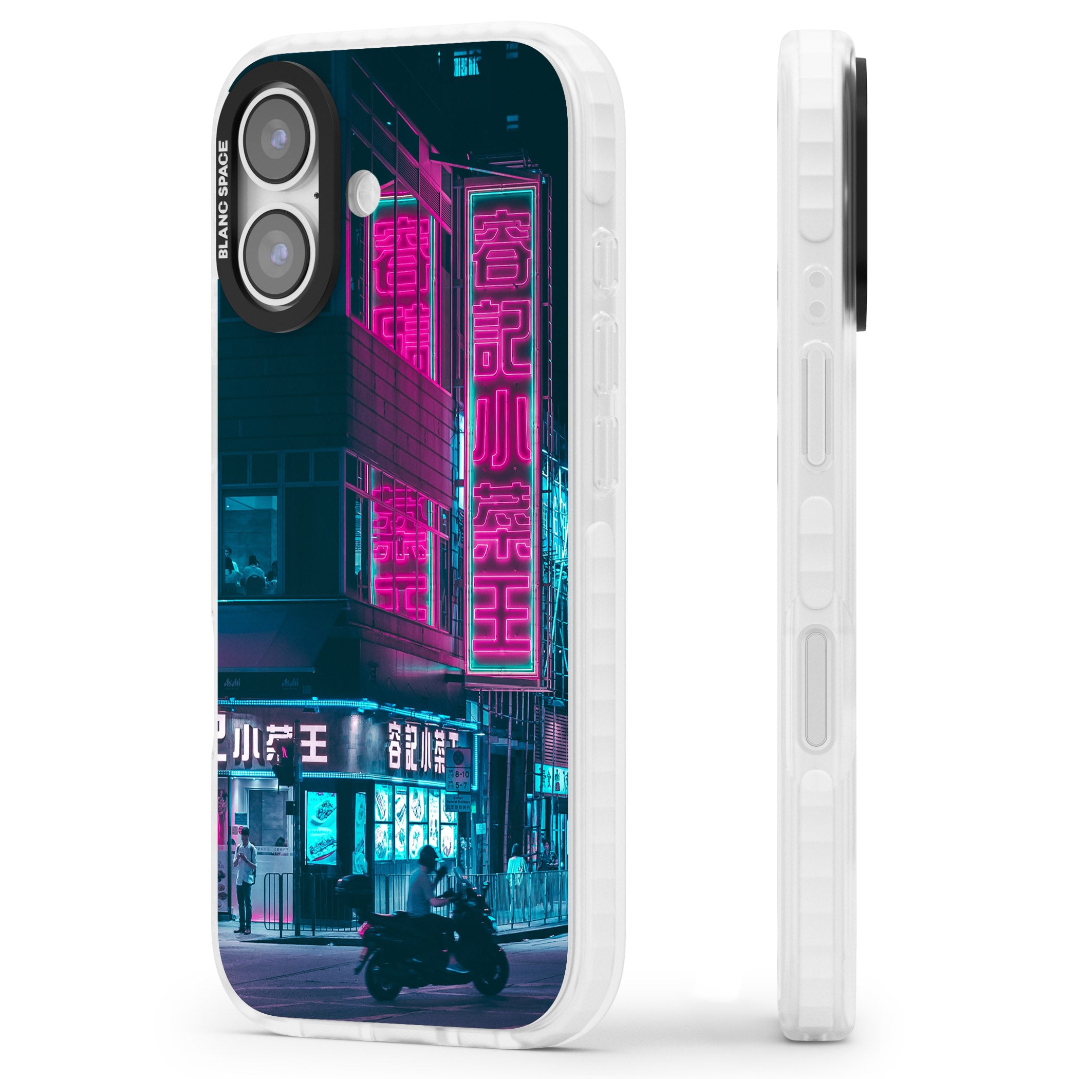 Neon City Ride iPhone 17 Impact Clear Phone Case Side Profile