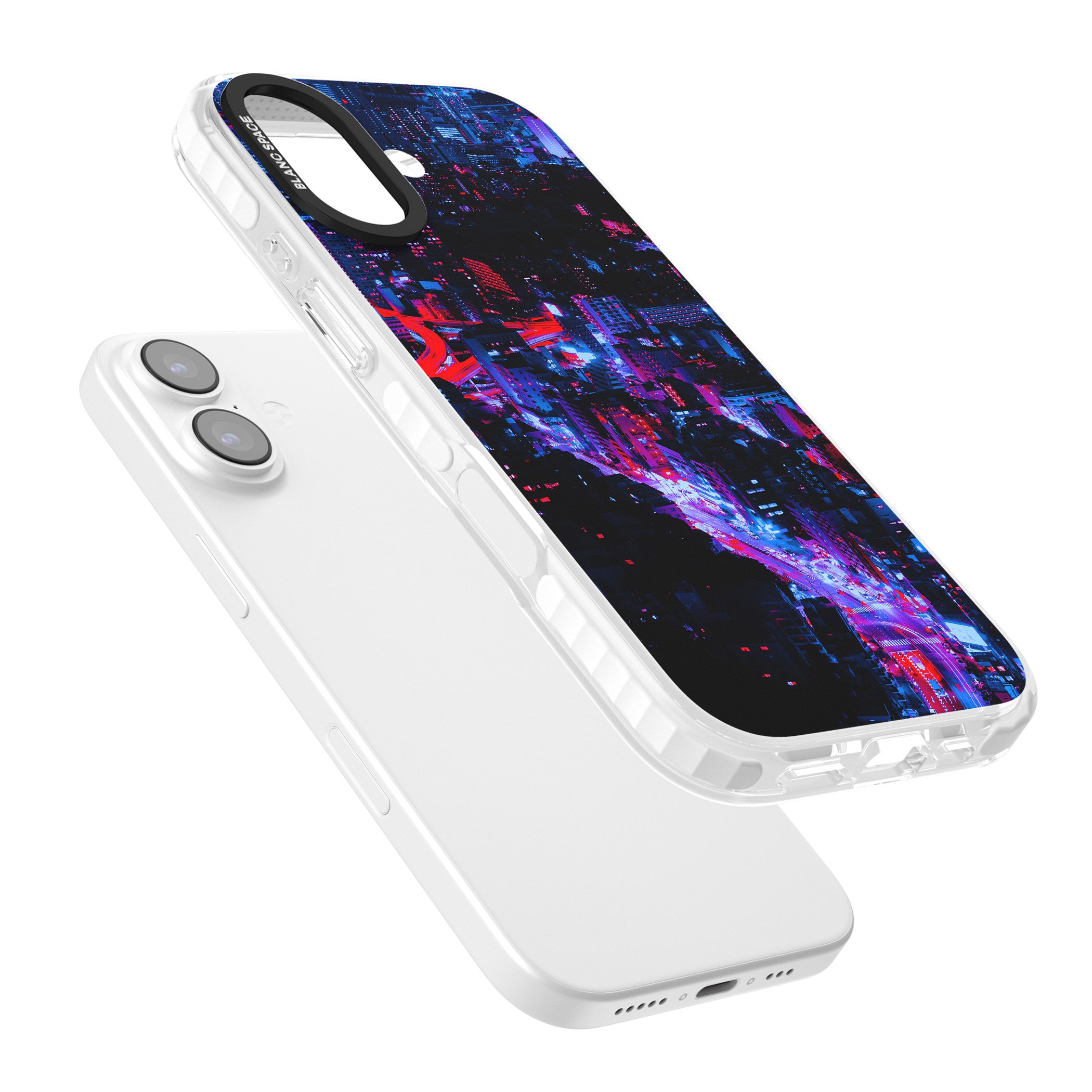Neon Cityscape iPhone 17 Impact Clear Phone Case Colours