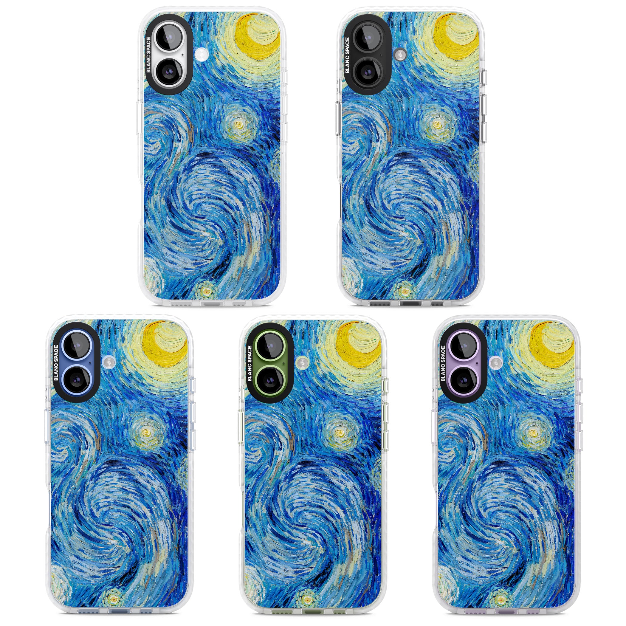 The Starry Night By Vincent Van Gogh iPhone 17 Impact Clear Phone Case APT Impact Protection