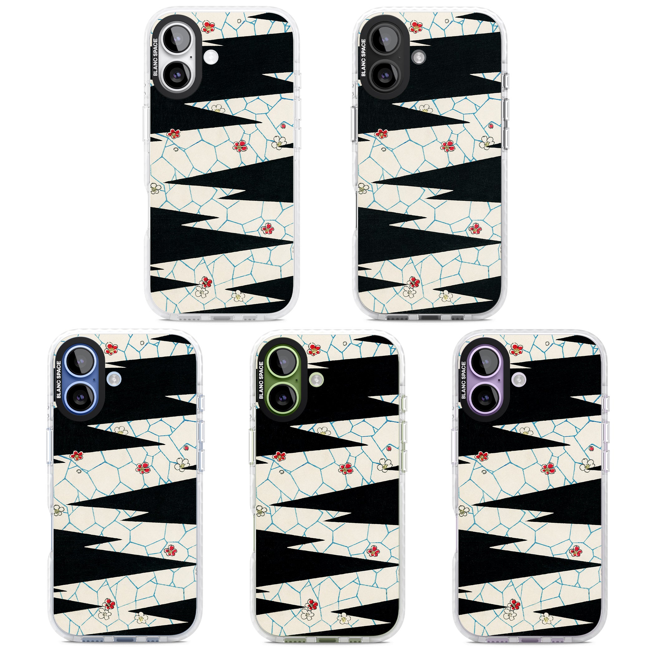 Japanese Flowers By Bijutsu Sekai iPhone 17 Impact Clear Phone Case APT Impact Protection