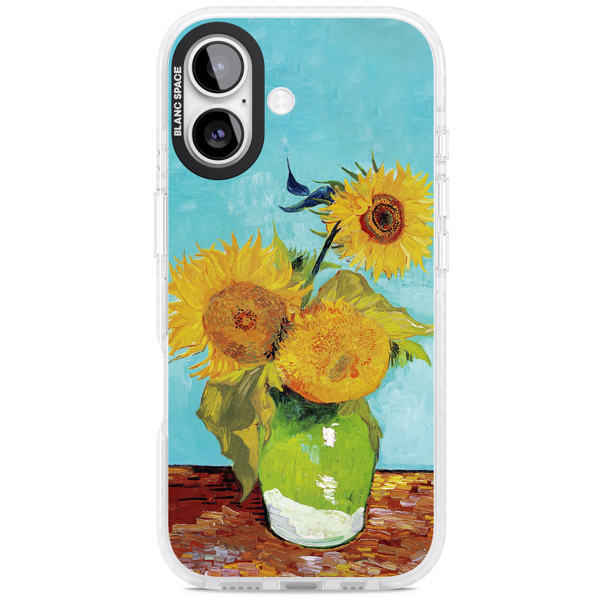 Vase With Three Sunflowers iPhone 17 Impact Clear Phone Case