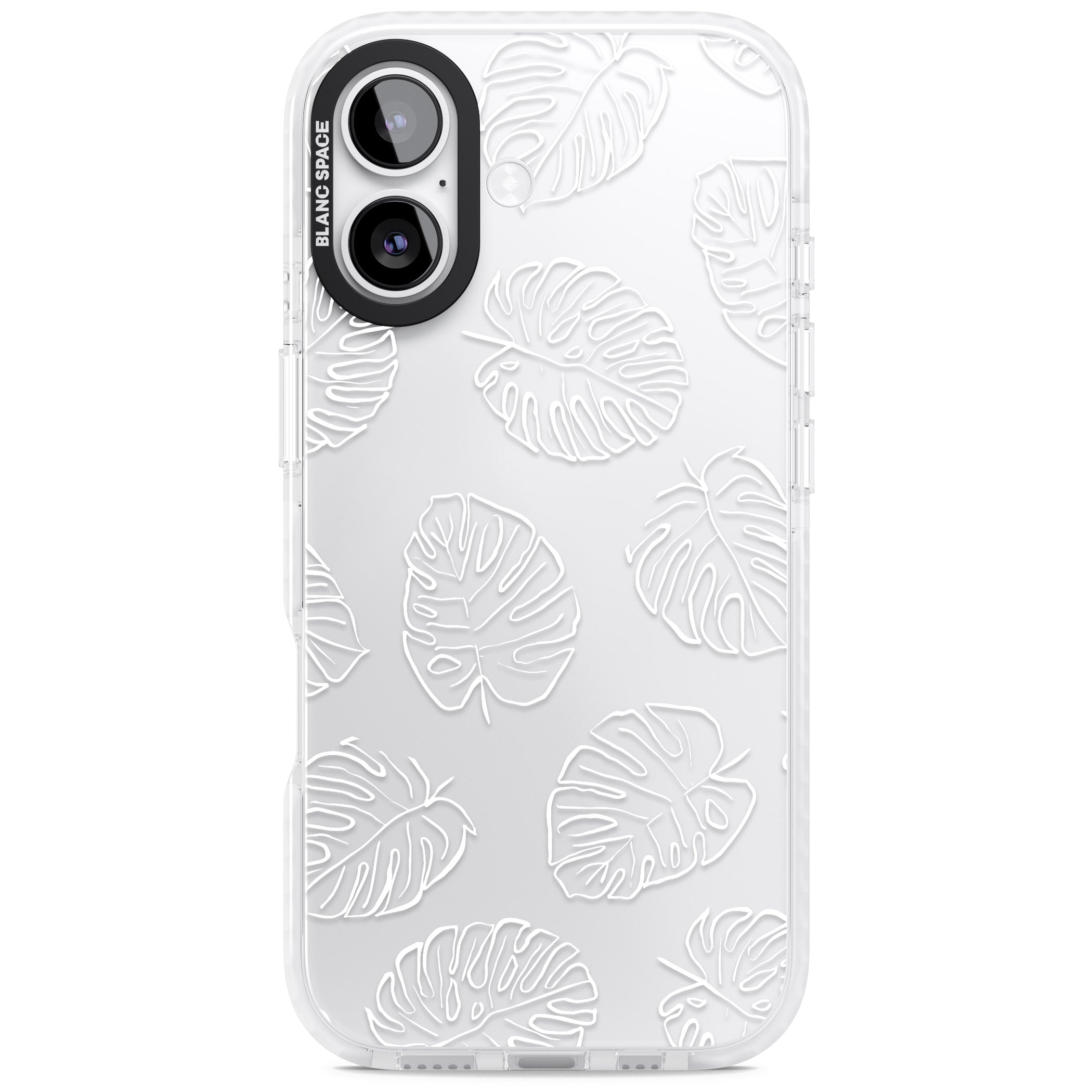 Monstera Outline iPhone 17 Impact Clear Phone Case