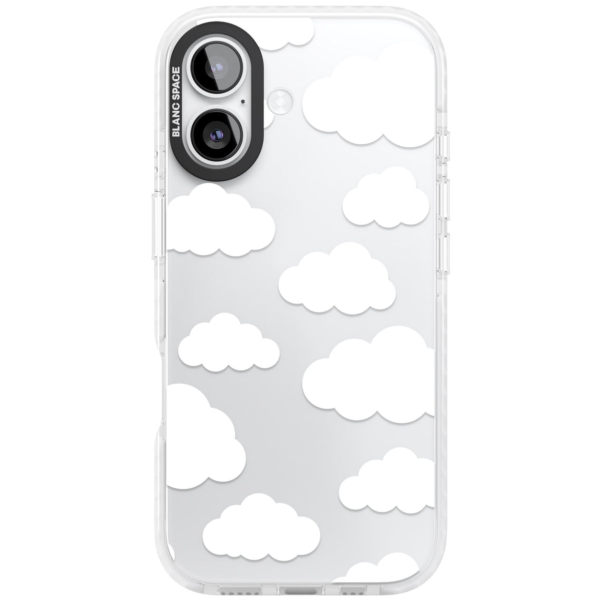 Cloud Pattern iPhone 16 / iPhone 16 Plus / iPhone 17 Impact Clear Phone Case front